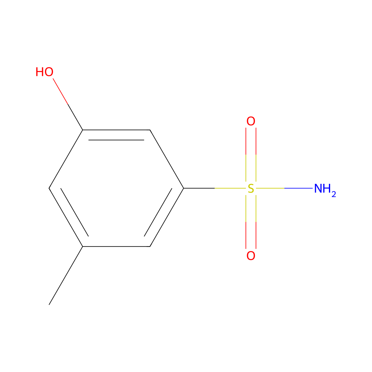 3-Hydroxy-5-methylbenzenesulfonamide molecular structure, CAS 1243452-91-6
