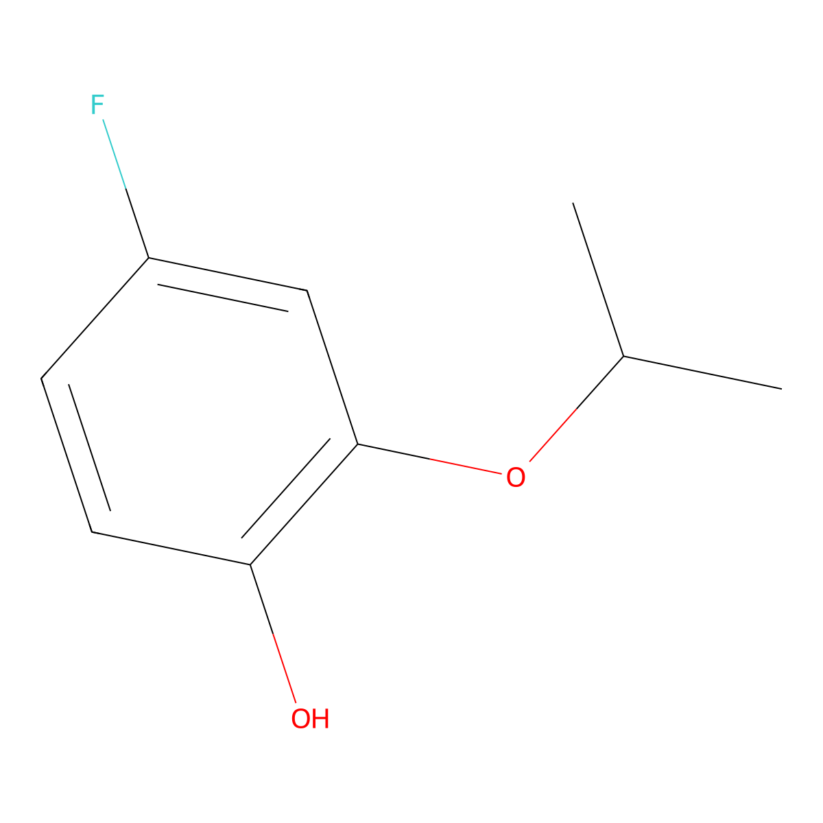 4-Fluoro-2-(propan-2-yloxy)phenol molecular structure, CAS 1243454-07-0