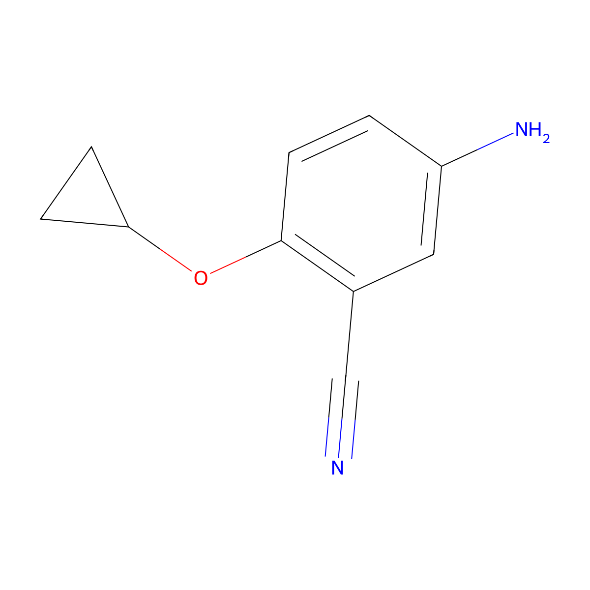 5-Amino-2-cyclopropoxybenzonitrile molecular structure, CAS 1243454-11-6