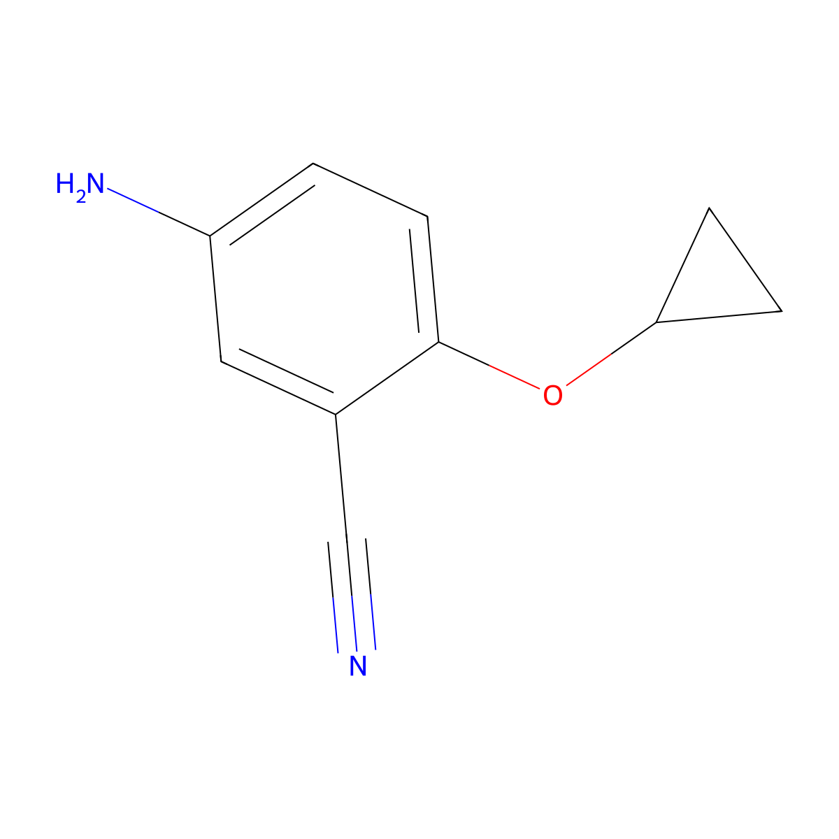 5-Amino-2-cyclopropoxybenzonitrile molecular structure, CAS 1243454-11-6
