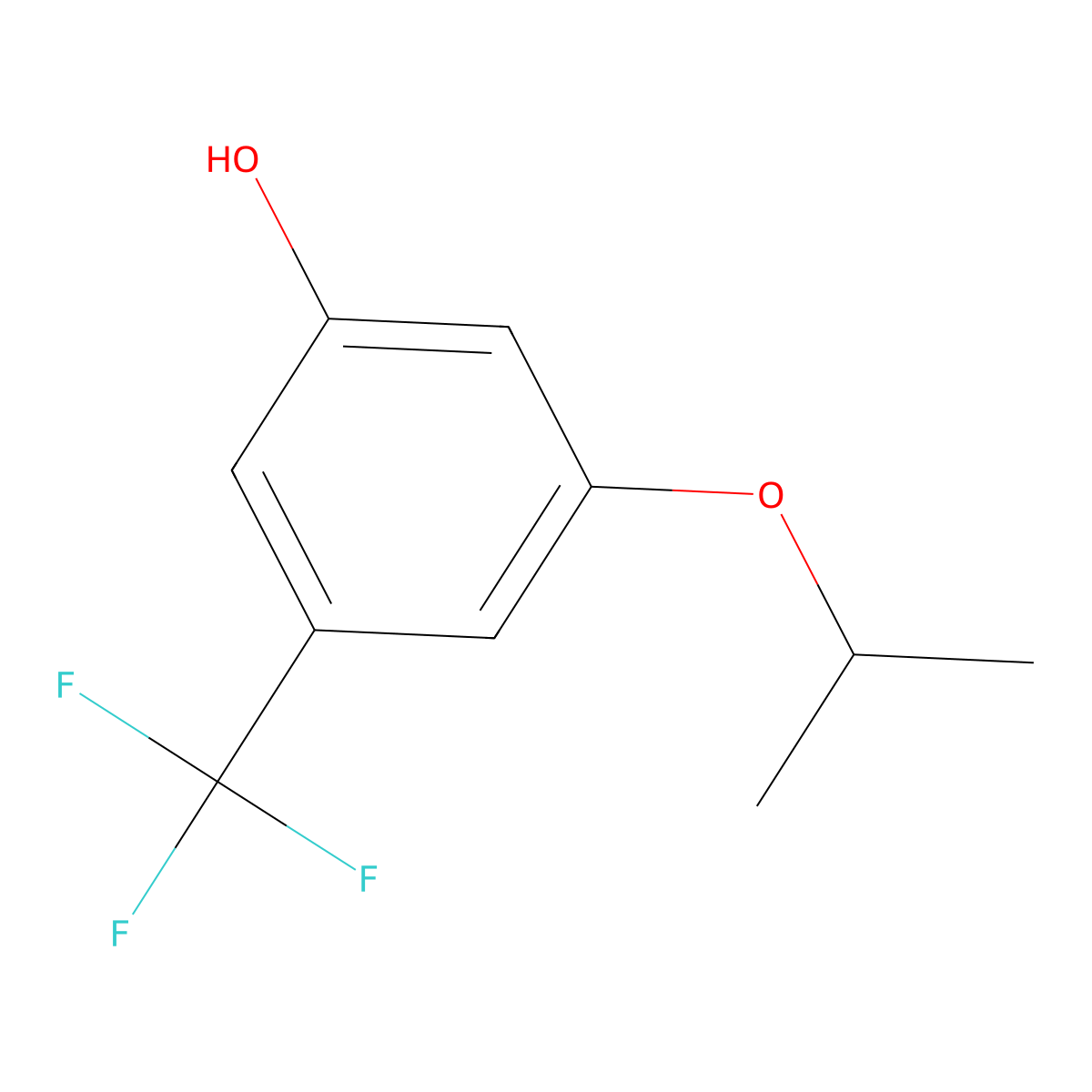3-(Propan-2-yloxy)-5-(trifluoromethyl)phenol molecular structure, CAS 1243454-18-3