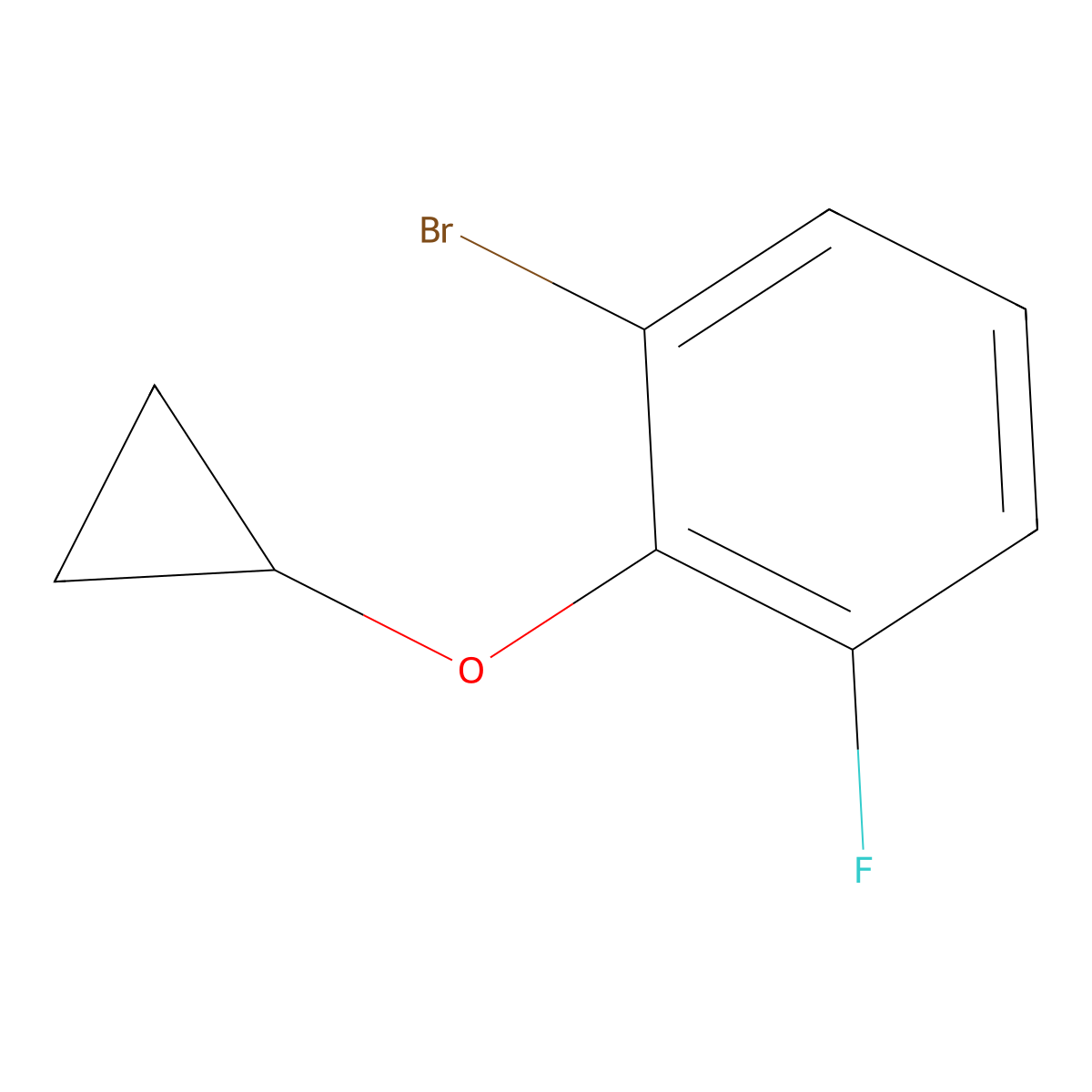 1-Bromo-2-cyclopropoxy-3-fluorobenzene molecular structure, CAS 1243454-24-1