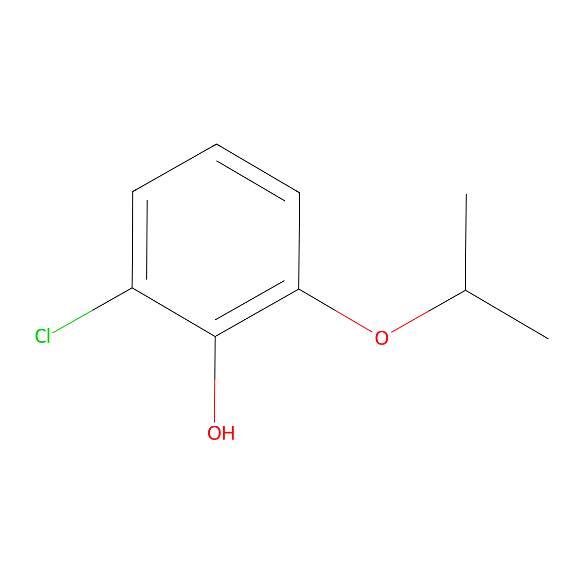 2-Chloro-6-(propan-2-yloxy)phenol molecular structure, CAS 1243454-85-4