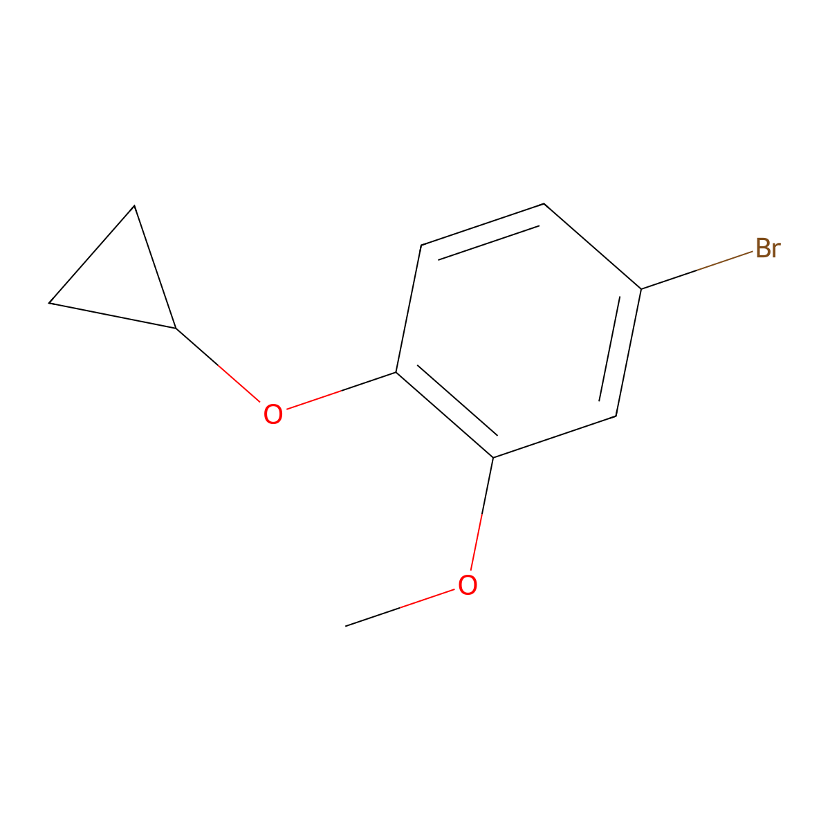 4-Bromo-1-cyclopropoxy-2-methoxybenzene molecular structure, CAS 1243455-68-6