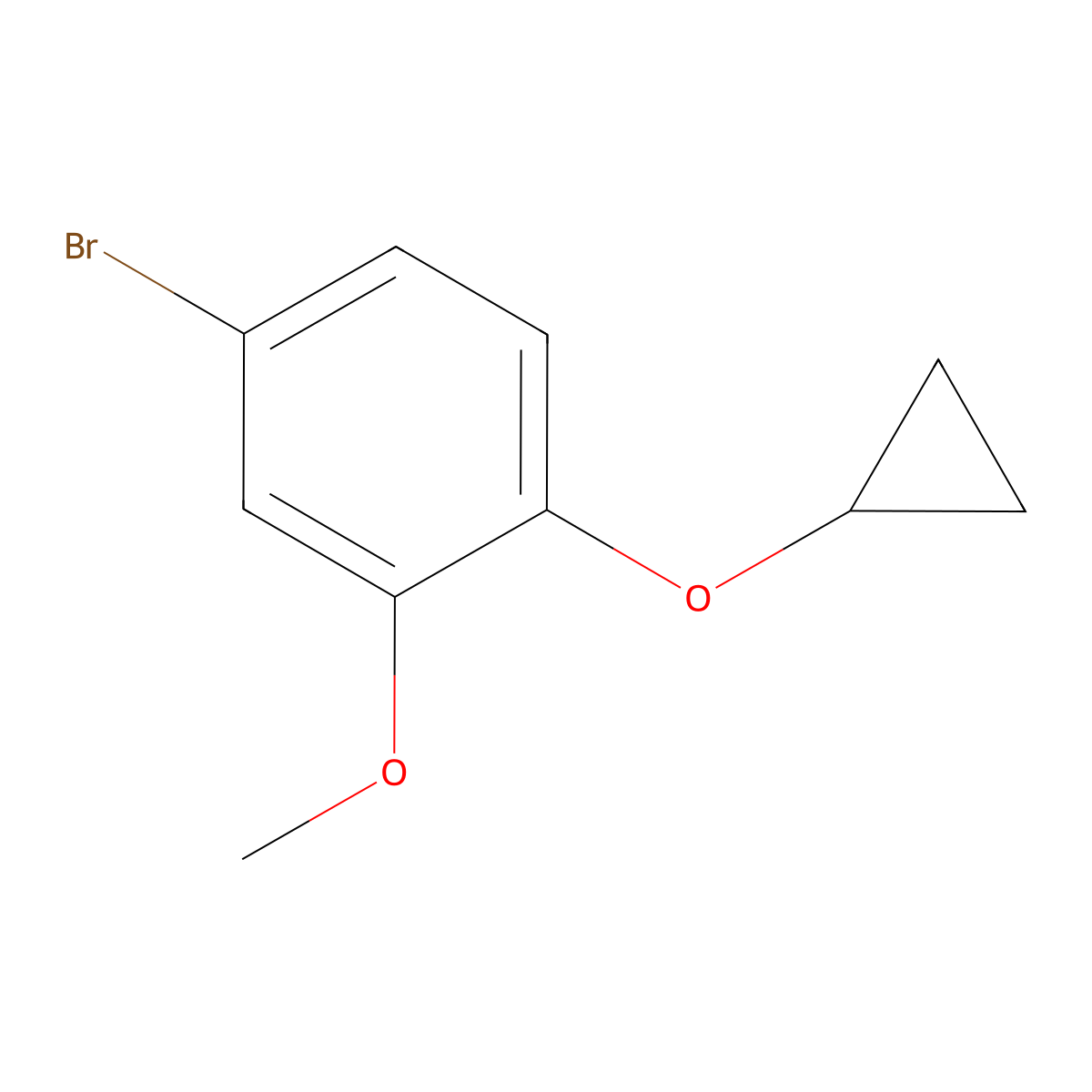 4-Bromo-1-cyclopropoxy-2-methoxybenzene molecular structure, CAS 1243455-68-6