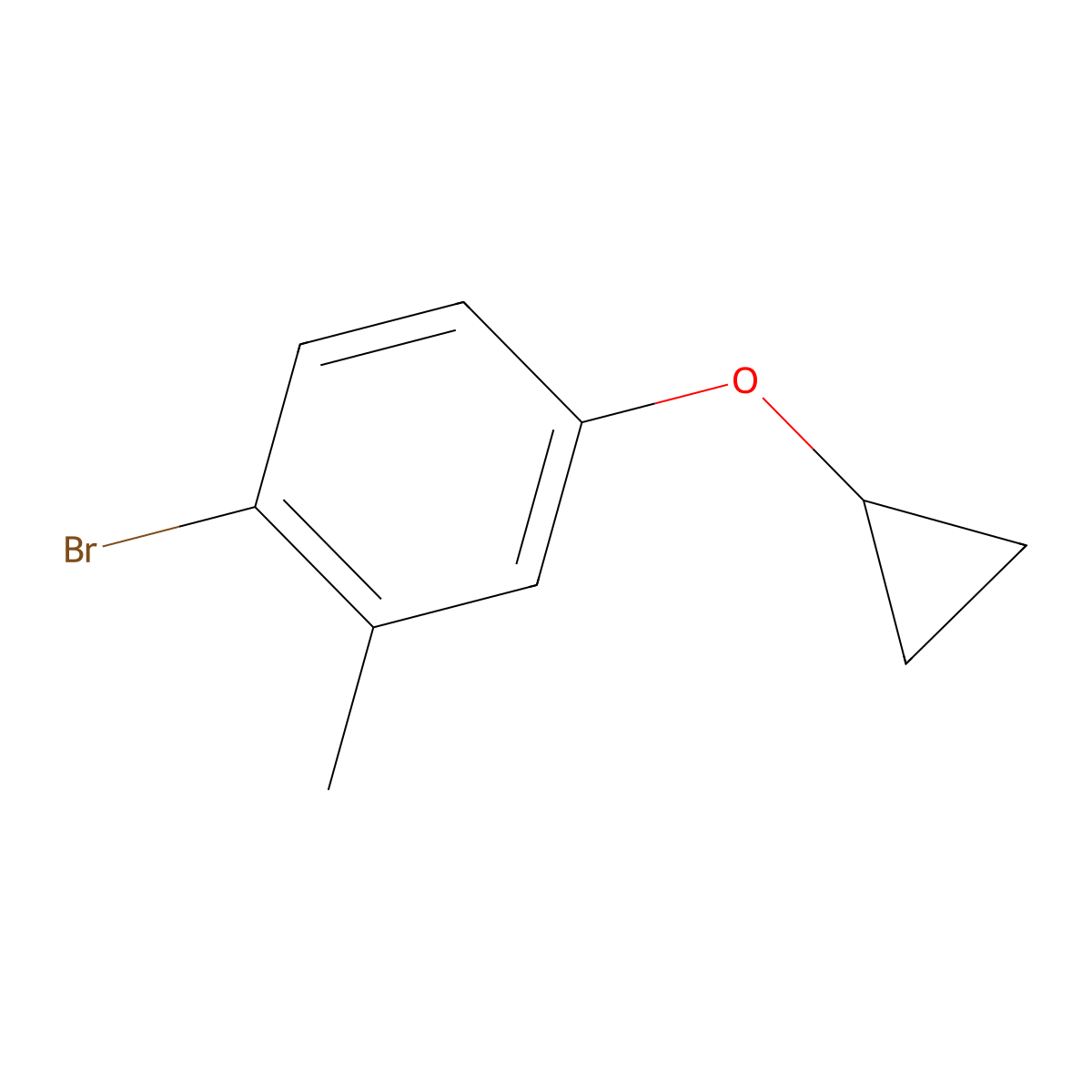 1-Bromo-4-cyclopropoxy-2-methylbenzene molecular structure, CAS 1243455-99-3