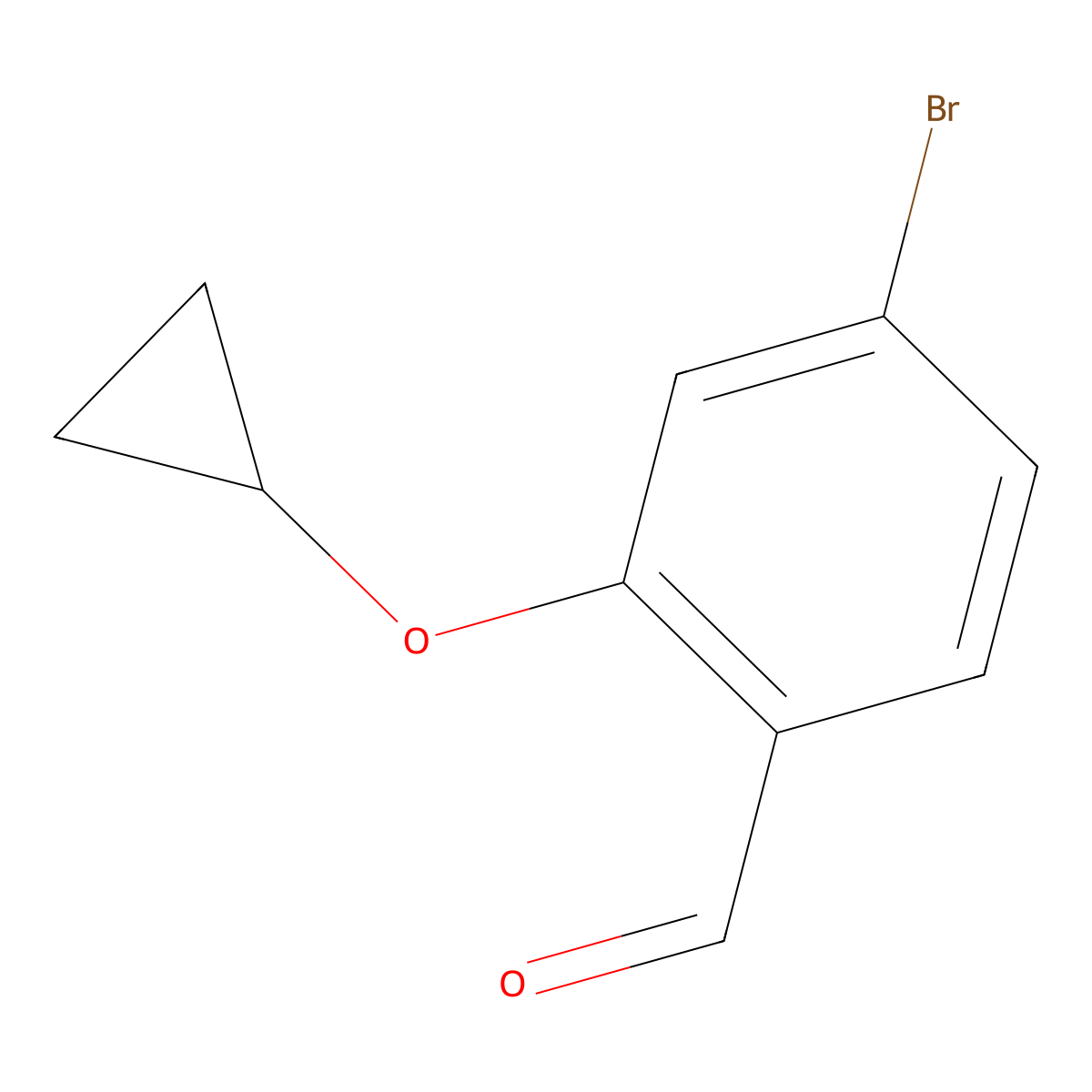 4-Bromo-2-cyclopropoxybenzaldehyde molecular structure, CAS 1243456-36-1