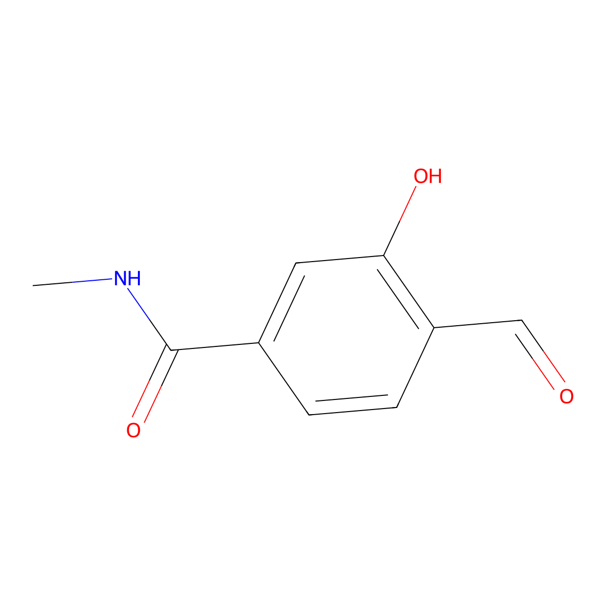 4-formyl-3-hydroxy-N-methylbenzamide molecular structure, CAS 1243457-63-7