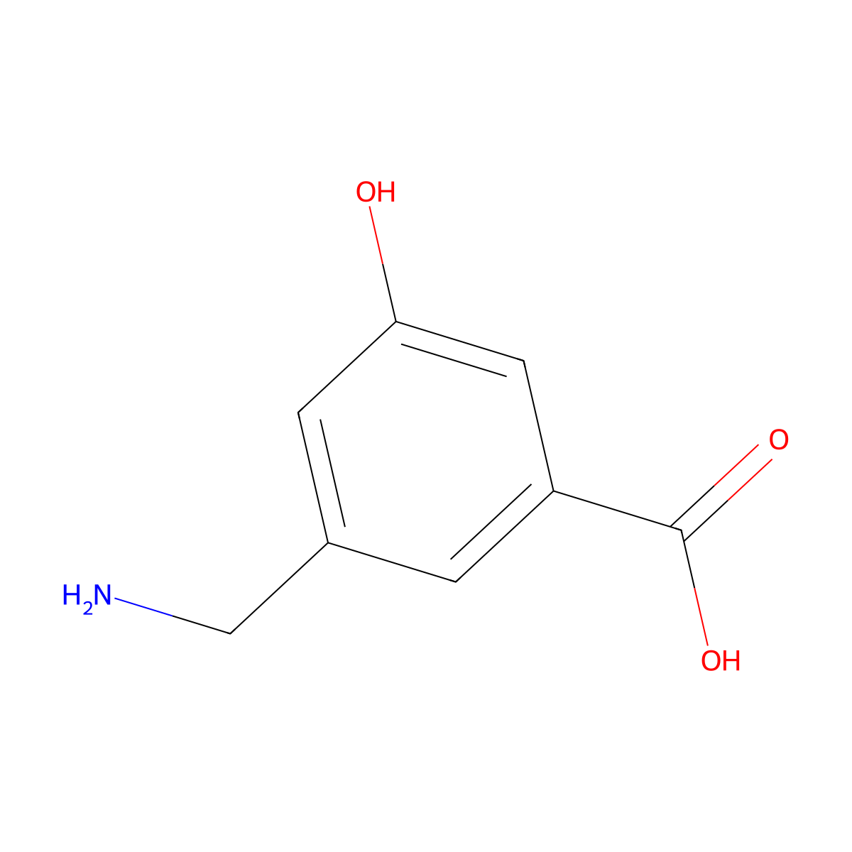 3-(Aminomethyl)-5-hydroxybenzoic acid molecular structure, CAS 1243457-77-3