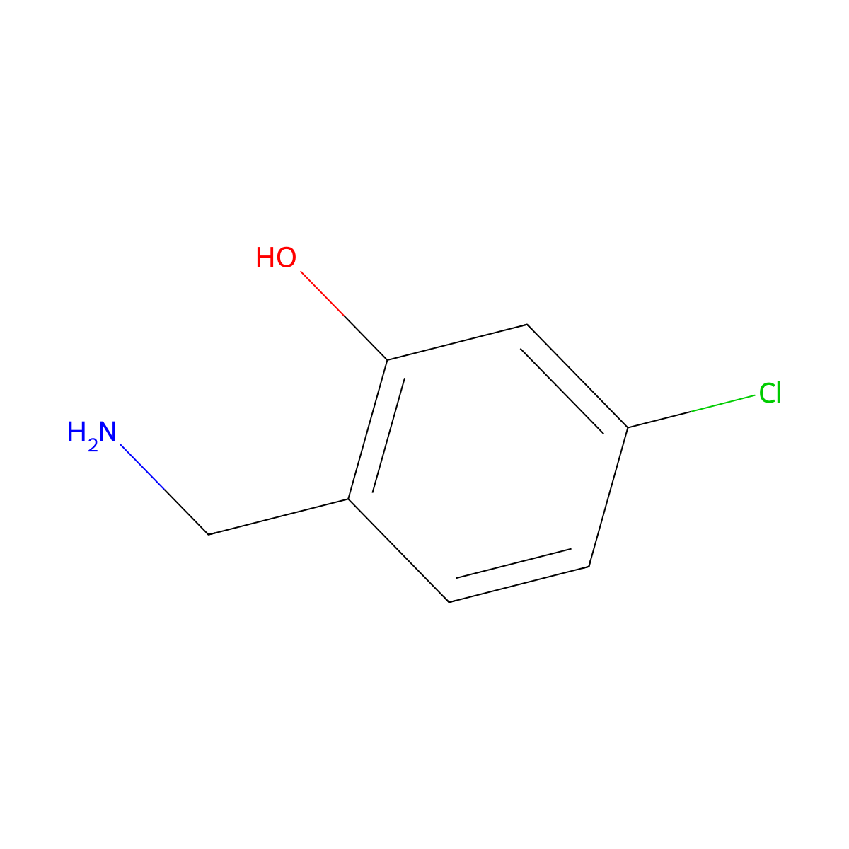 2-(Aminomethyl)-5-chlorophenol molecular structure, CAS 1243457-97-7