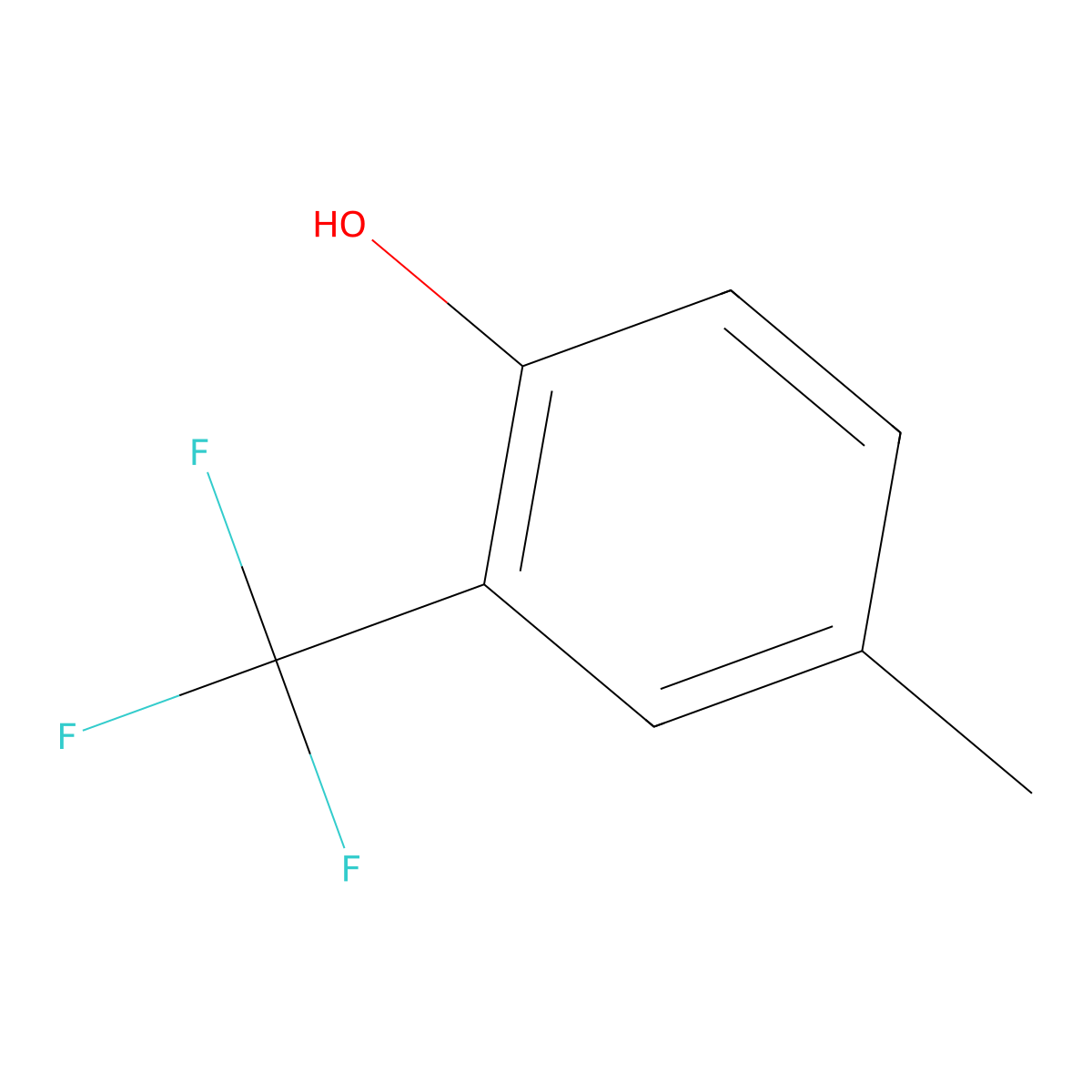 4-Methyl-2-(trifluoromethyl)phenol molecular structure, CAS 1243458-14-1