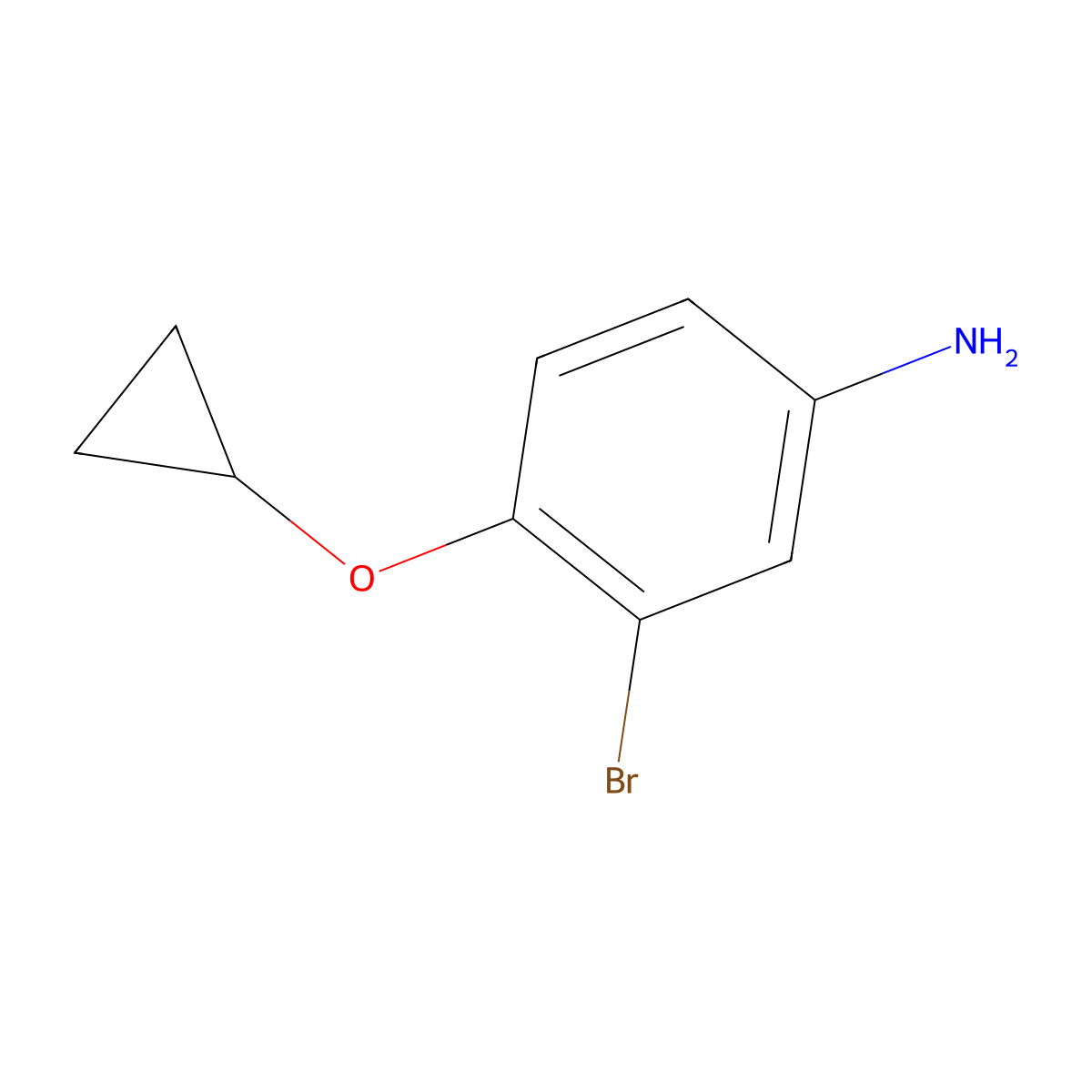 3-Bromo-4-cyclopropoxyaniline molecular structure, CAS 1243458-97-0