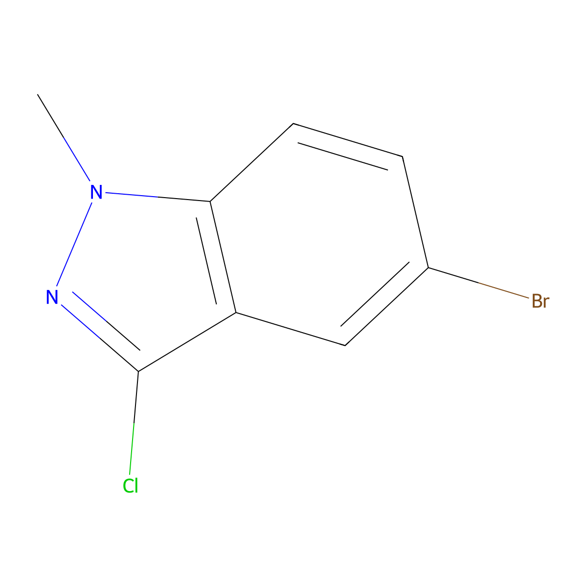 5-Bromo-3-chloro-1-methyl-1H-indazole molecular structure, CAS 1243459-17-7