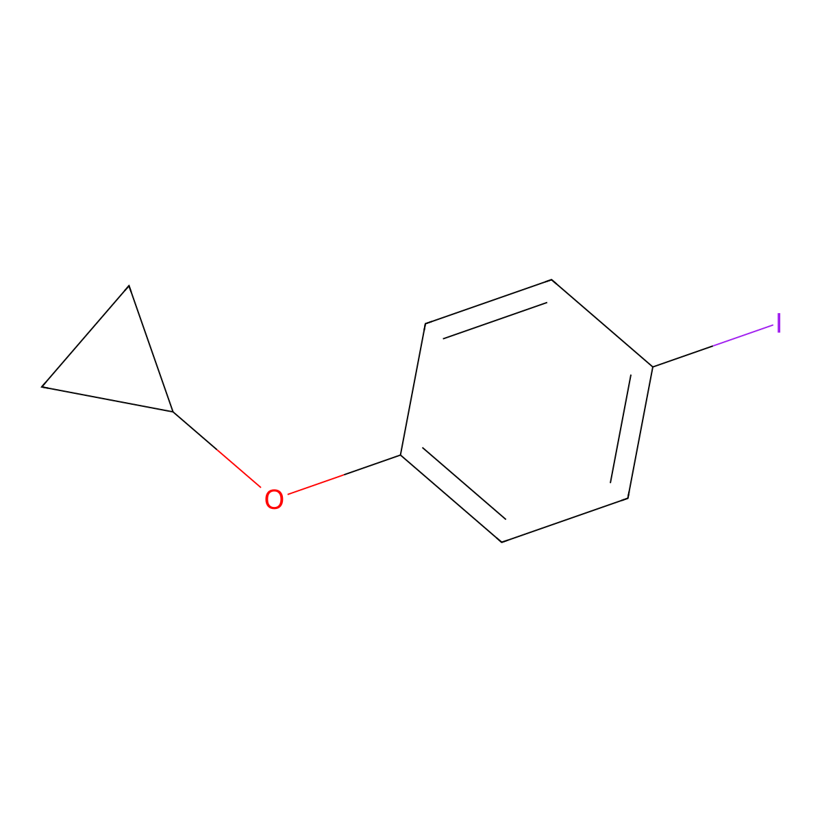 1-Cyclopropoxy-4-iodobenzene molecular structure, CAS 1243459-31-5