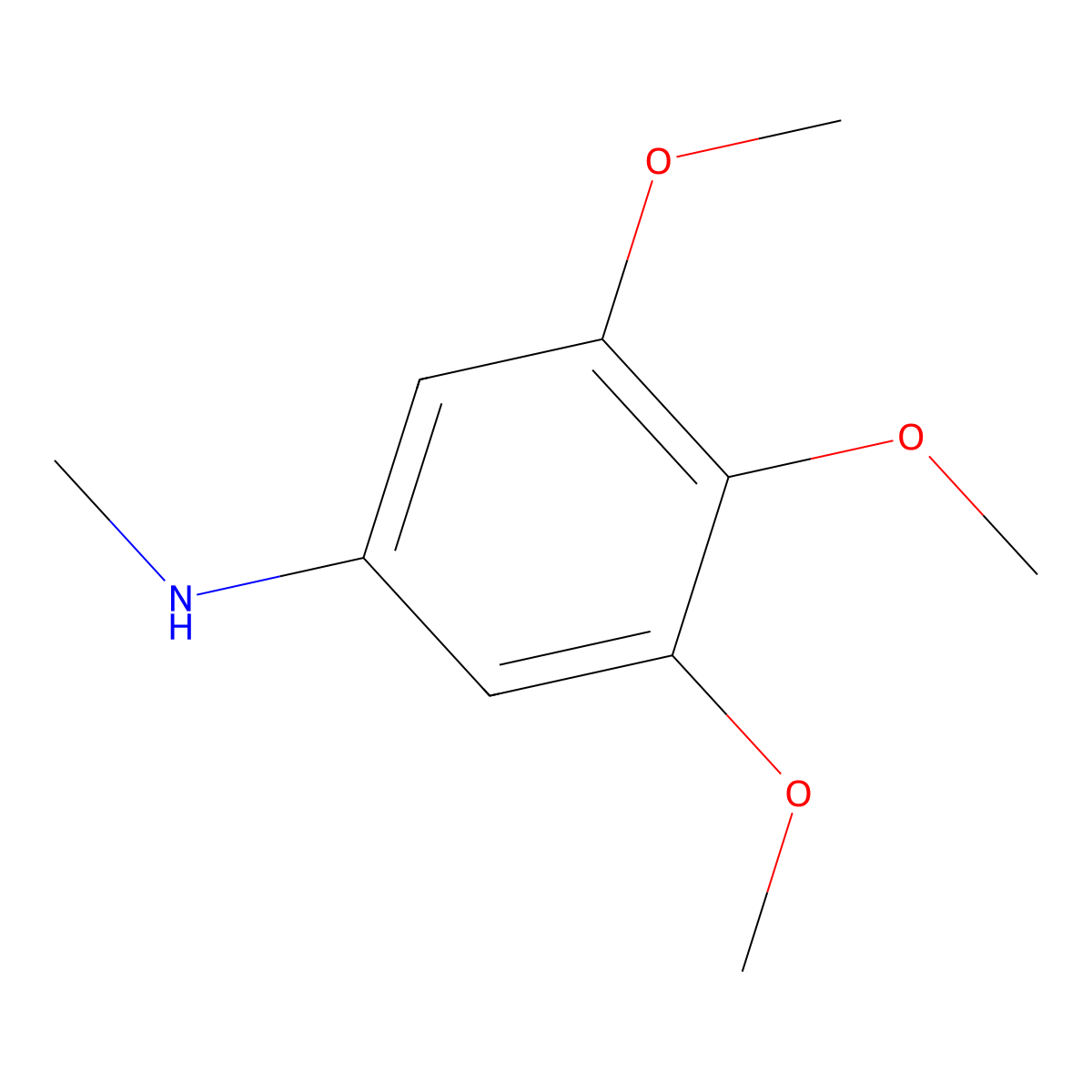 3,4,5-trimethoxy-N-methylaniline molecular structure, CAS 124346-71-0