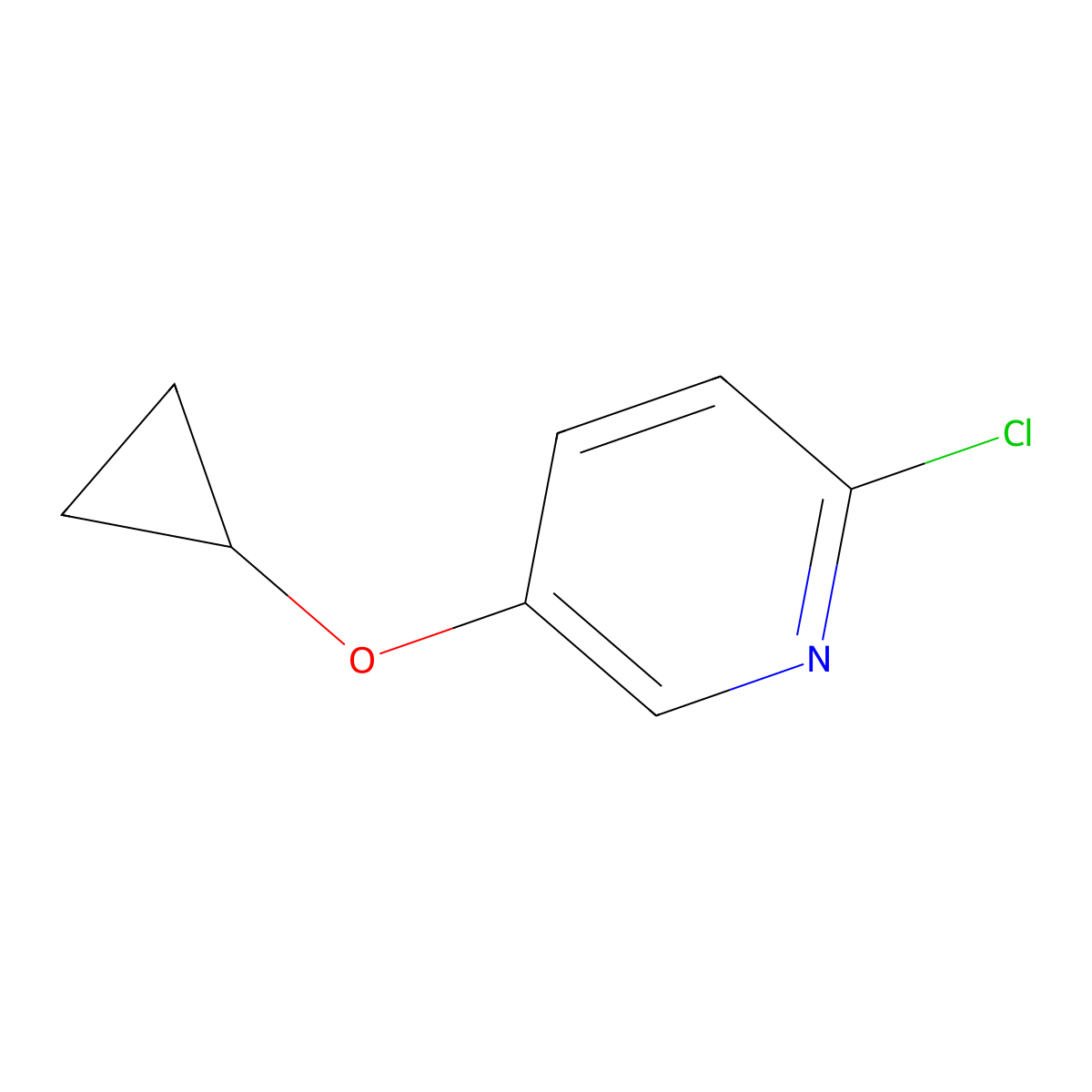 2-Chloro-5-cyclopropoxypyridine molecular structure, CAS 1243460-97-0