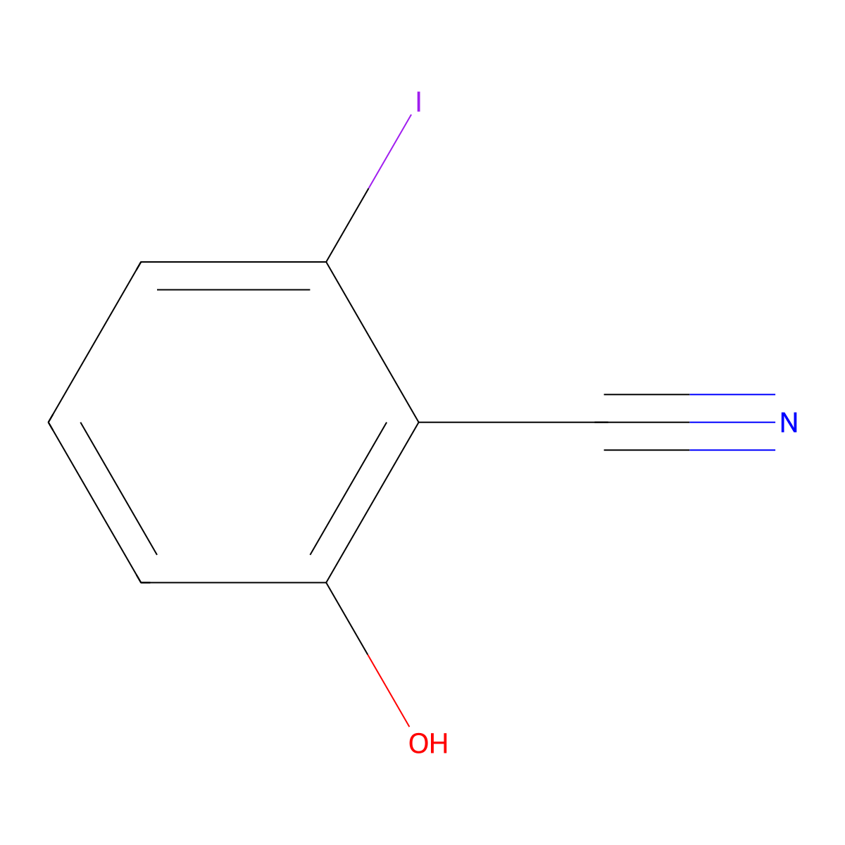 2-Hydroxy-6-iodobenzonitrile molecular structure, CAS 1243461-96-2