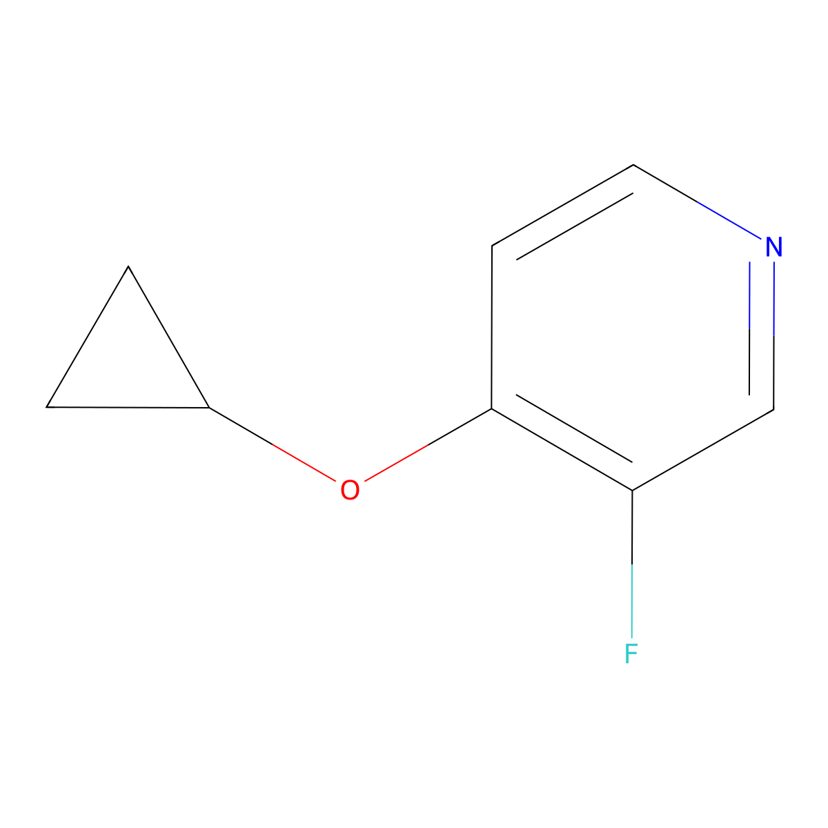 4-Cyclopropoxy-3-fluoropyridine molecular structure, CAS 1243463-48-0
