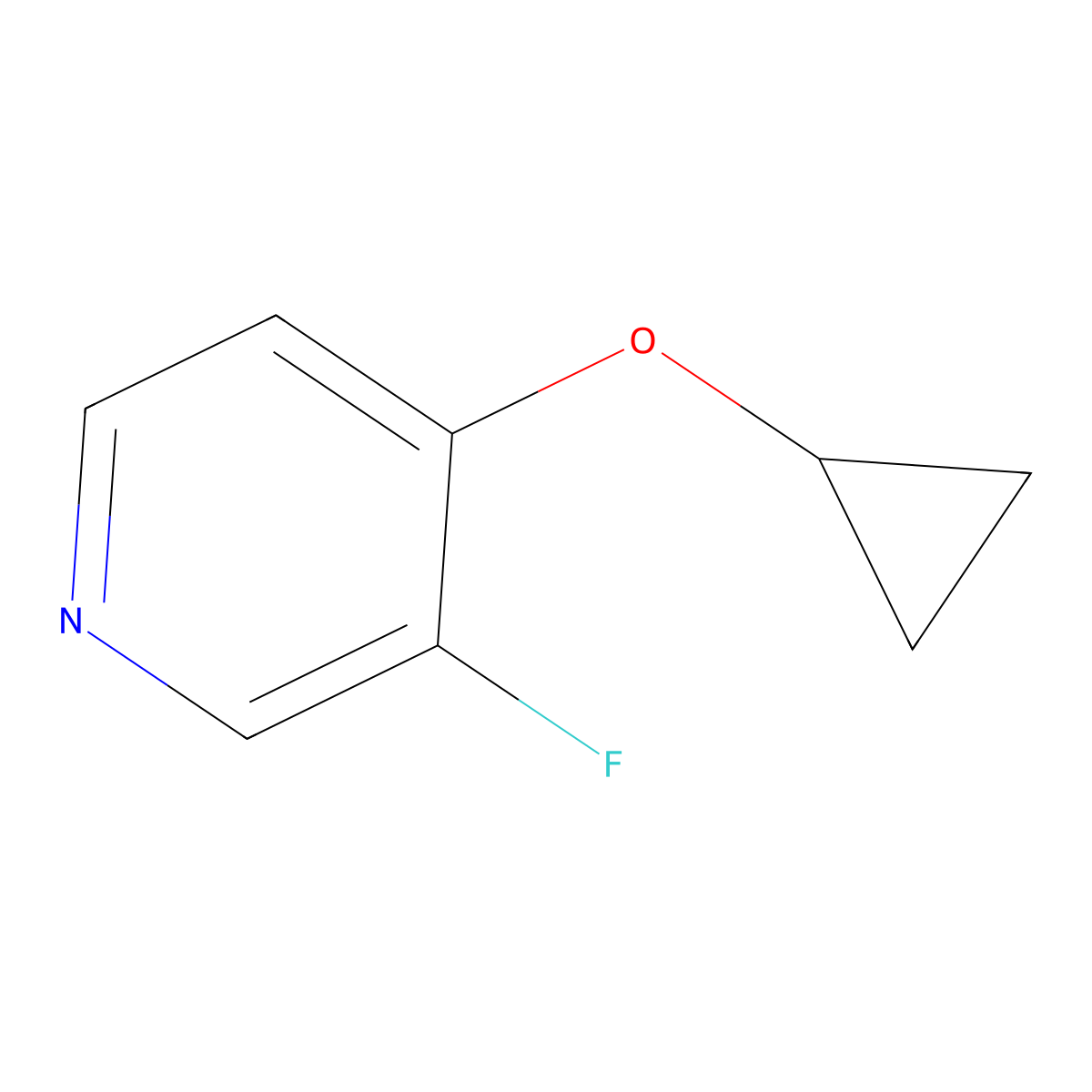 4-Cyclopropoxy-3-fluoropyridine molecular structure, CAS 1243463-48-0