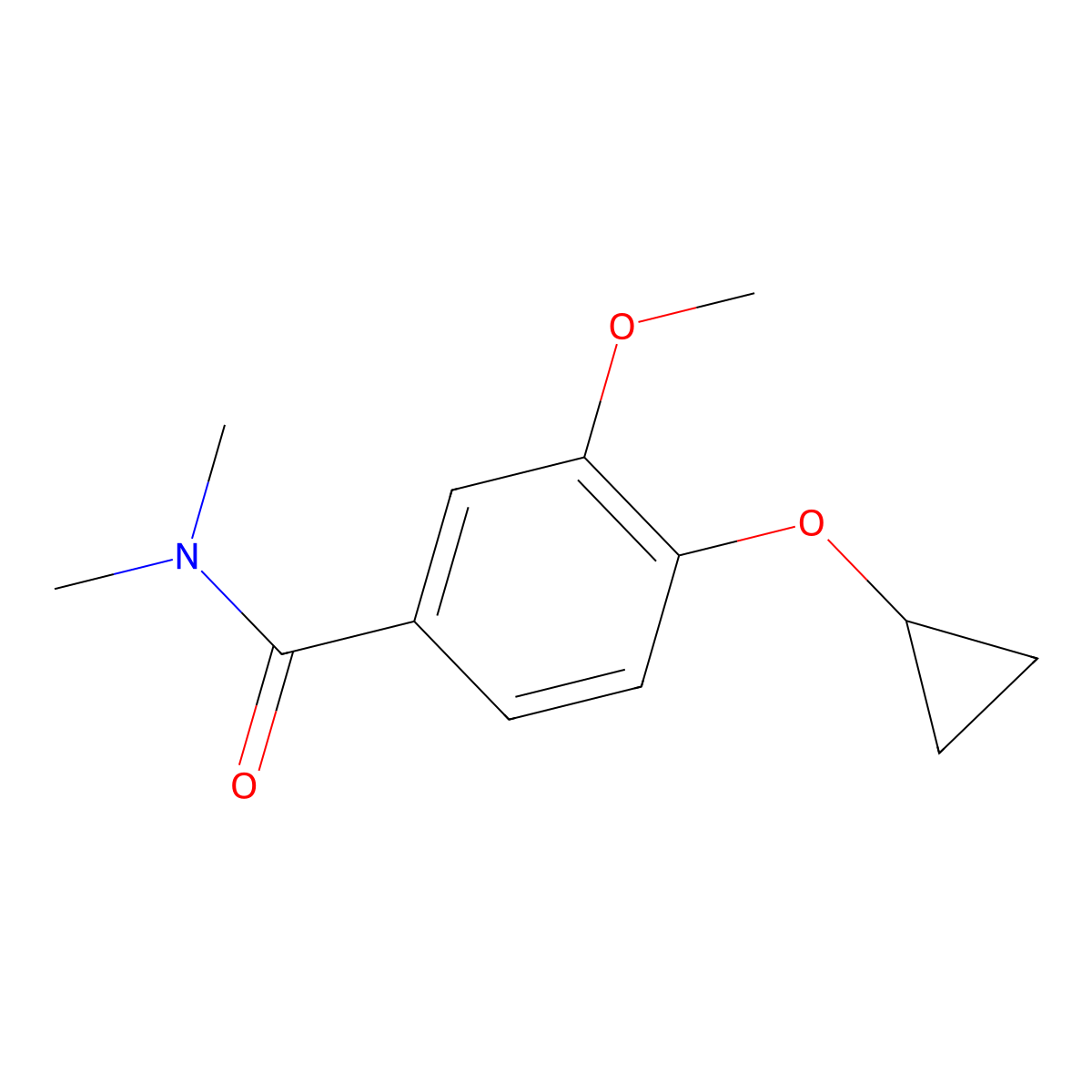 4-Cyclopropoxy-3-methoxy-N,N-dimethylbenzamide molecular structure, CAS 1243464-88-1