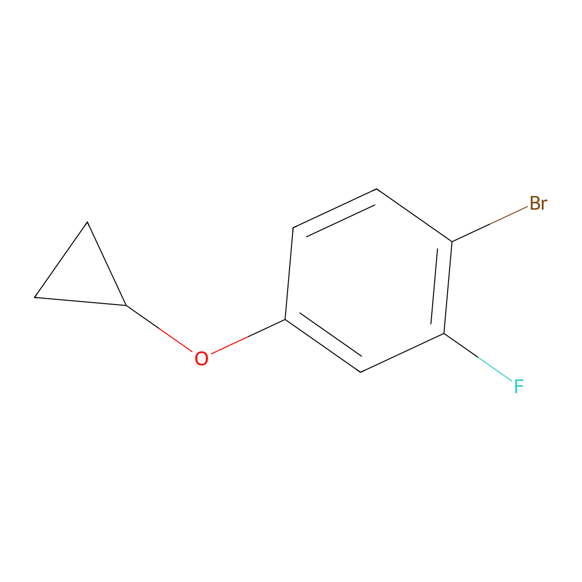 1-Bromo-4-cyclopropoxy-2-fluorobenzene molecular structure, CAS 1243467-56-2