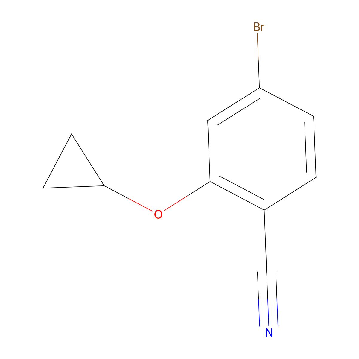 4-Bromo-2-cyclopropoxybenzonitrile molecular structure, CAS 1243467-82-4