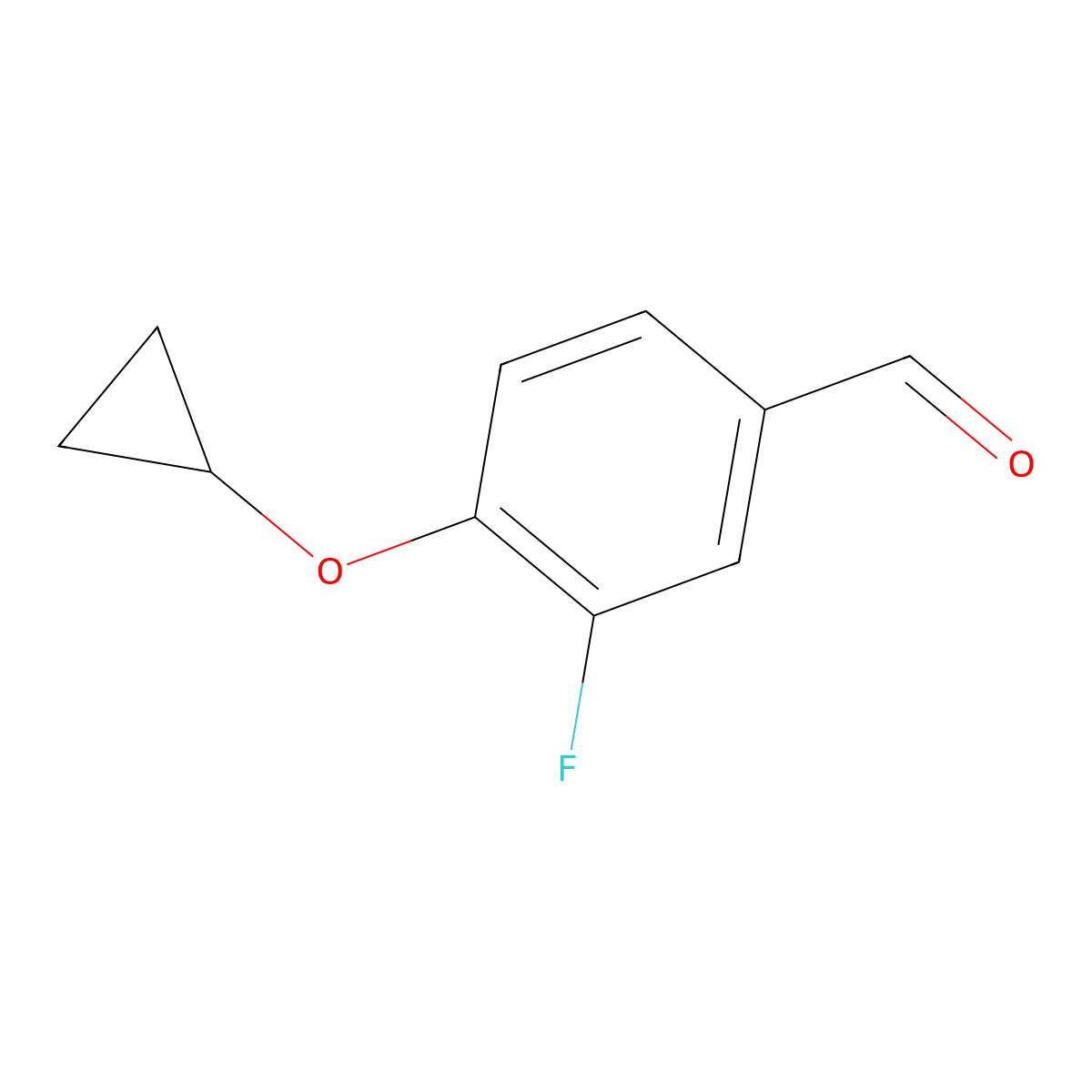 4-Cyclopropyloxy-3-fluorobenzaldehyde molecular structure, CAS 1243471-13-7