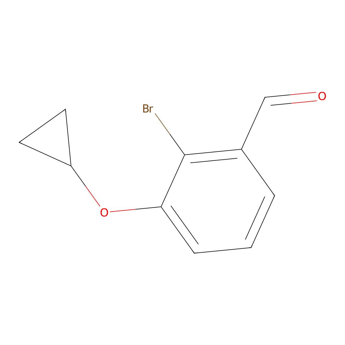 2-Bromo-3-cyclopropoxybenzaldehyde molecular structure, CAS 1243471-22-8
