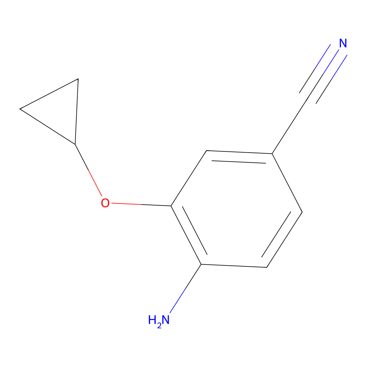 4-Amino-3-cyclopropoxybenzonitrile molecular structure, CAS 1243471-48-8