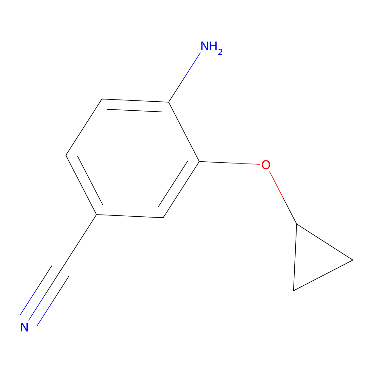 4-Amino-3-cyclopropoxybenzonitrile molecular structure, CAS 1243471-48-8