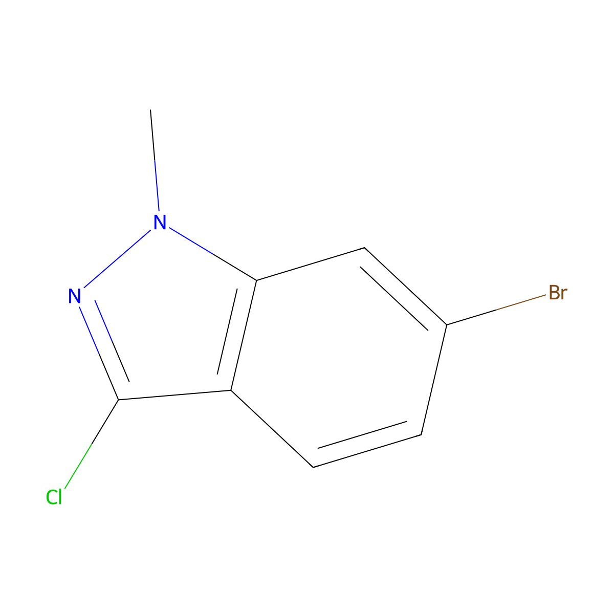 6-Bromo-3-chloro-1-methyl-1H-indazole molecular structure, CAS 1243472-33-4