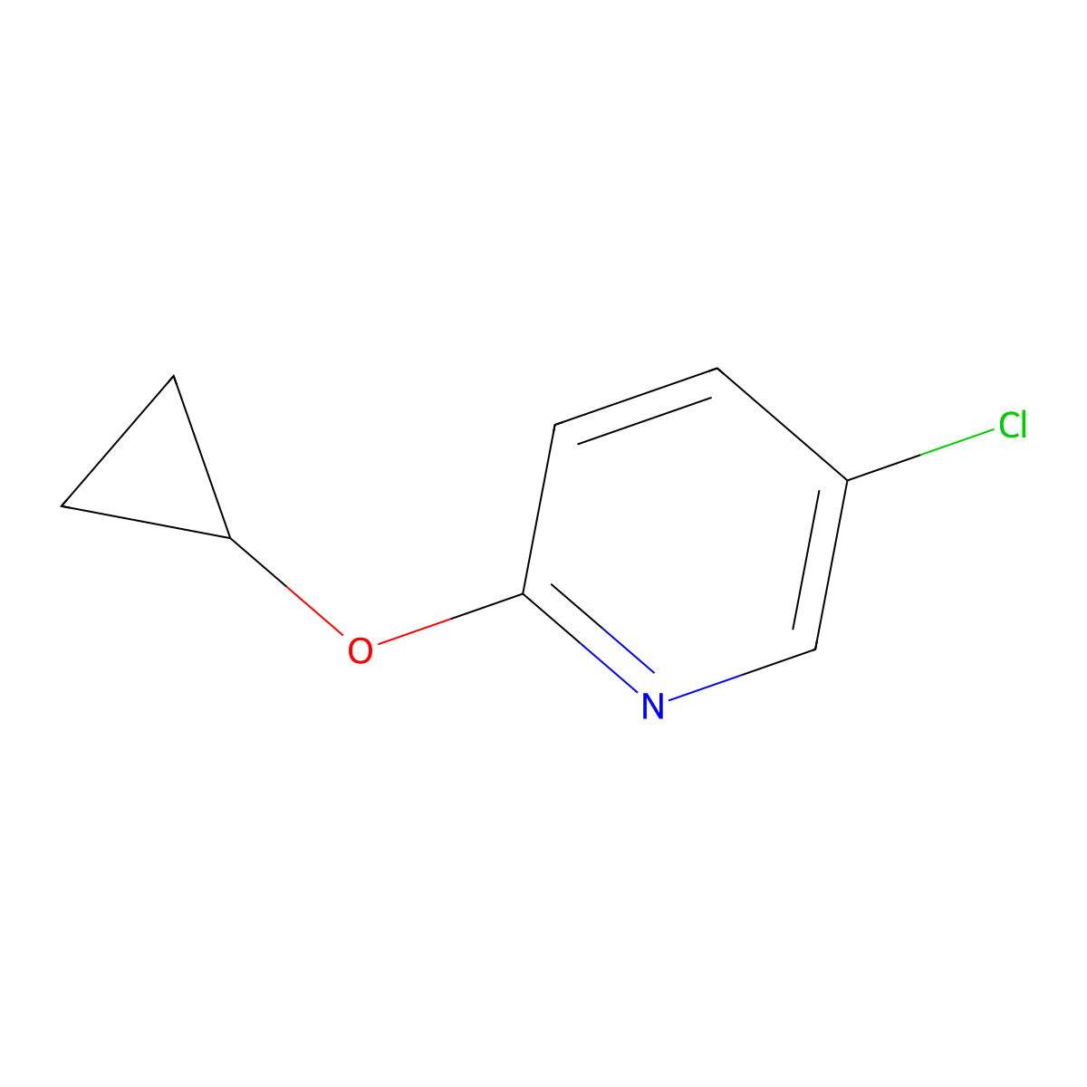 5-Chloro-2-cyclopropoxypyridine molecular structure, CAS 1243472-37-8