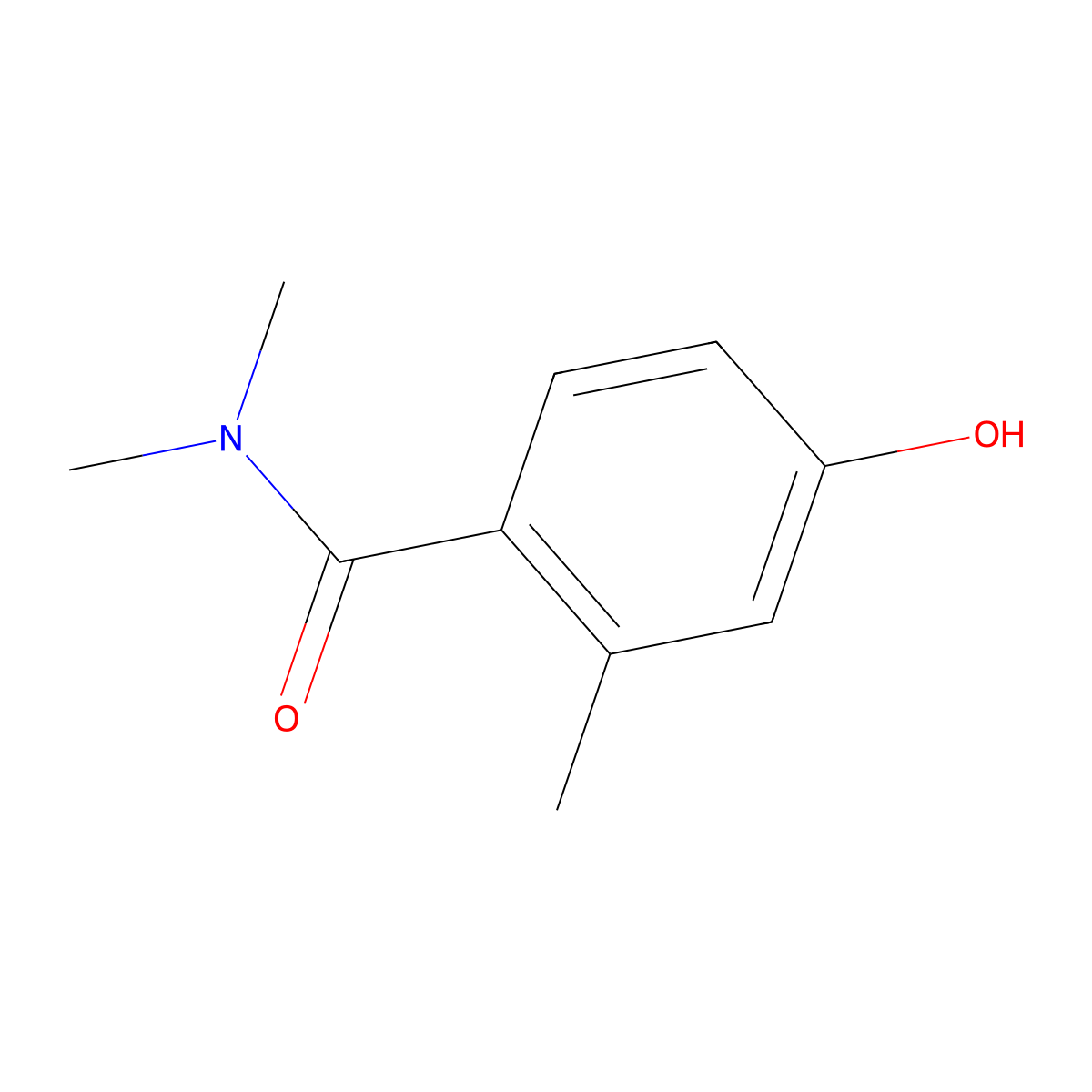 4-Hydroxy-N,N,2-trimethylbenzamide molecular structure, CAS 1243472-58-3