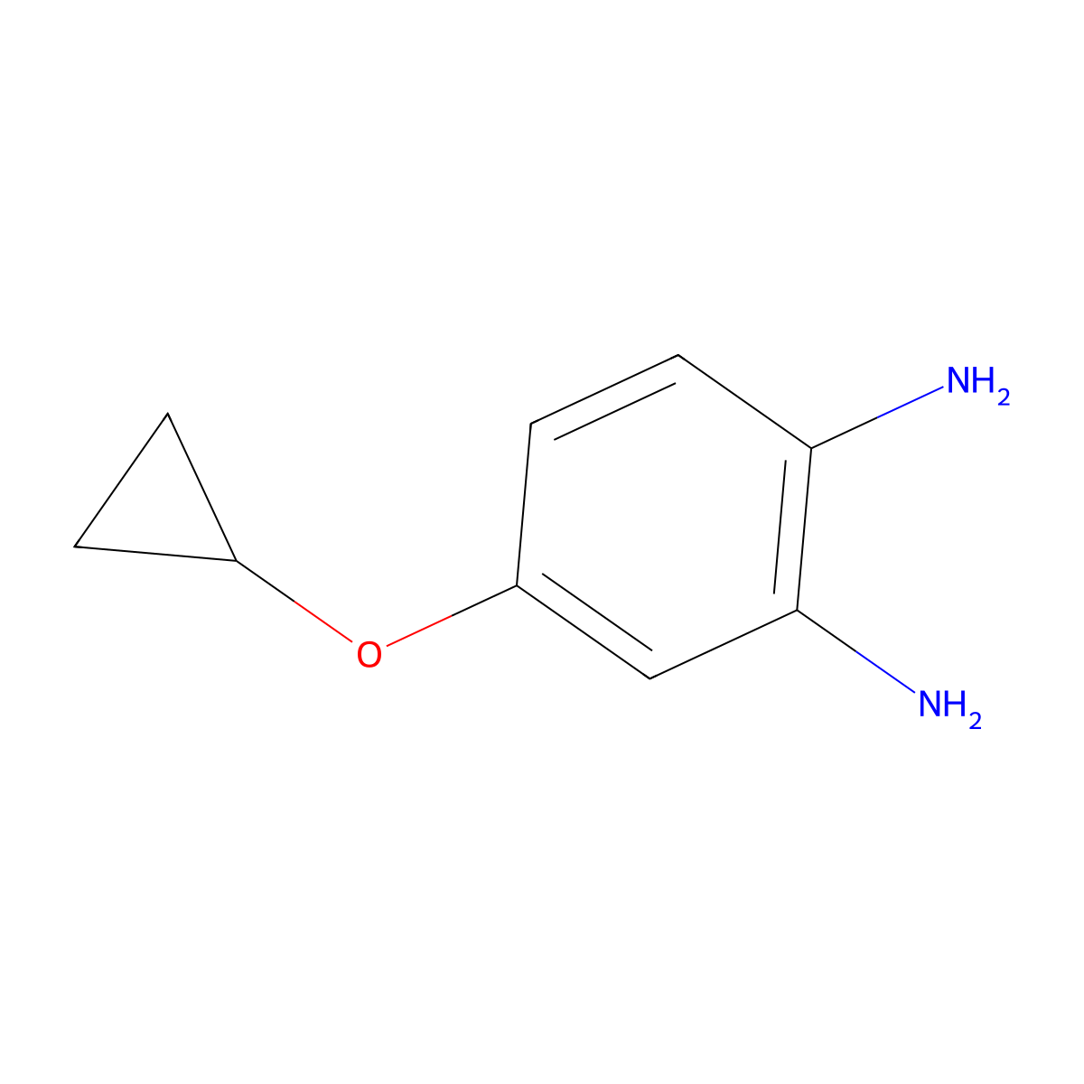 4-Cyclopropoxybenzene-1,2-diamine molecular structure, CAS 1243473-92-8