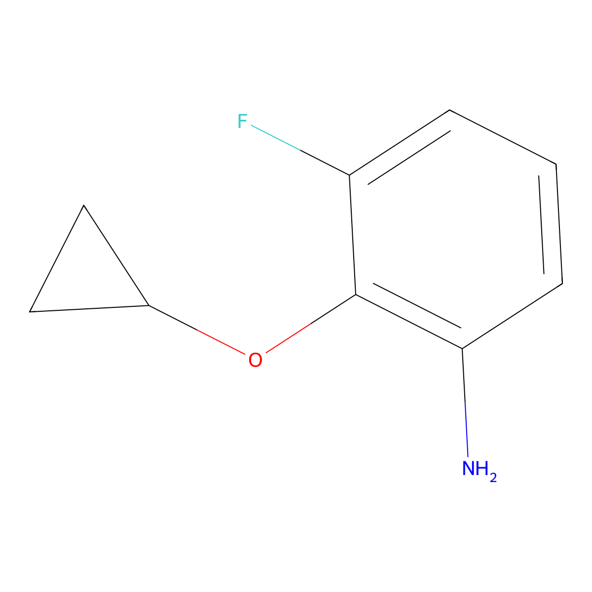 2-Cyclopropoxy-3-fluoroaniline molecular structure, CAS 1243474-01-2