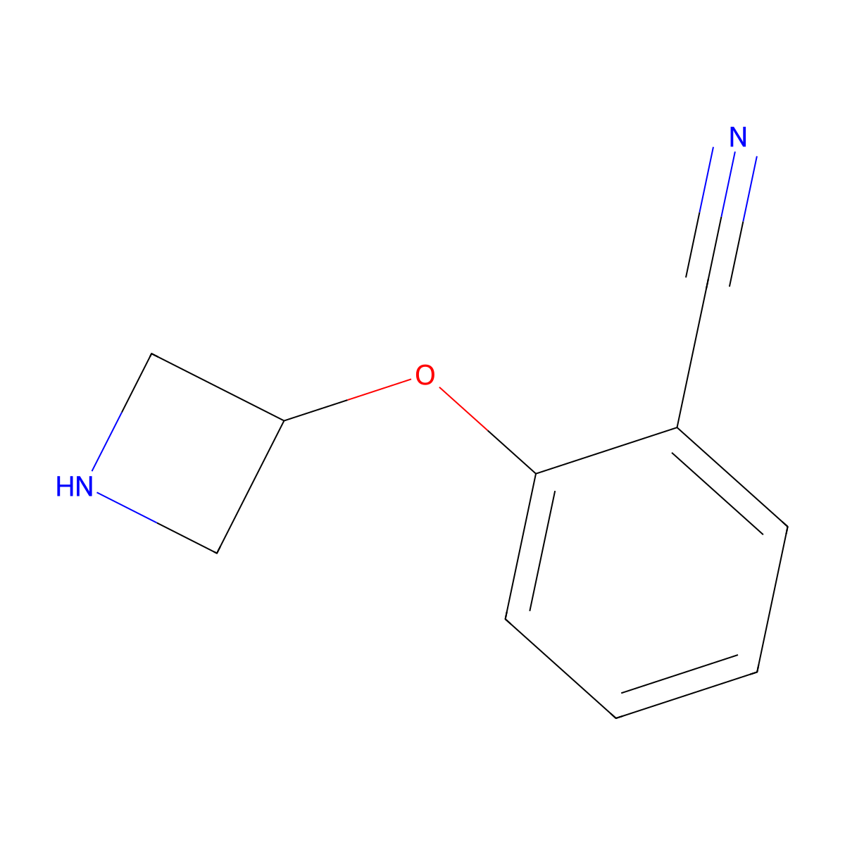 2-(Azetidin-3-yloxy)benzonitrile molecular structure, CAS 1243474-55-6