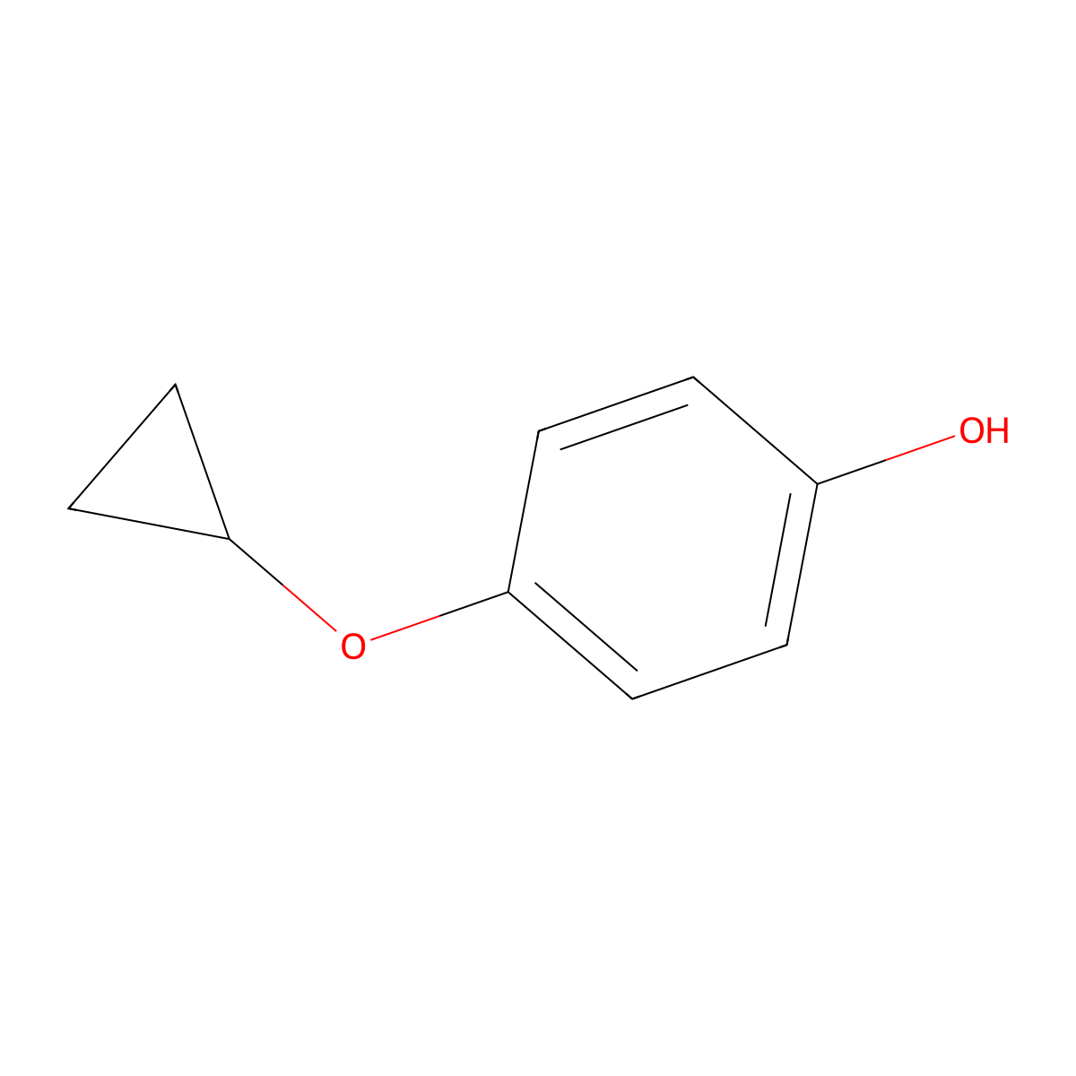 4-Cyclopropoxyphenol molecular structure, CAS 1243475-81-1