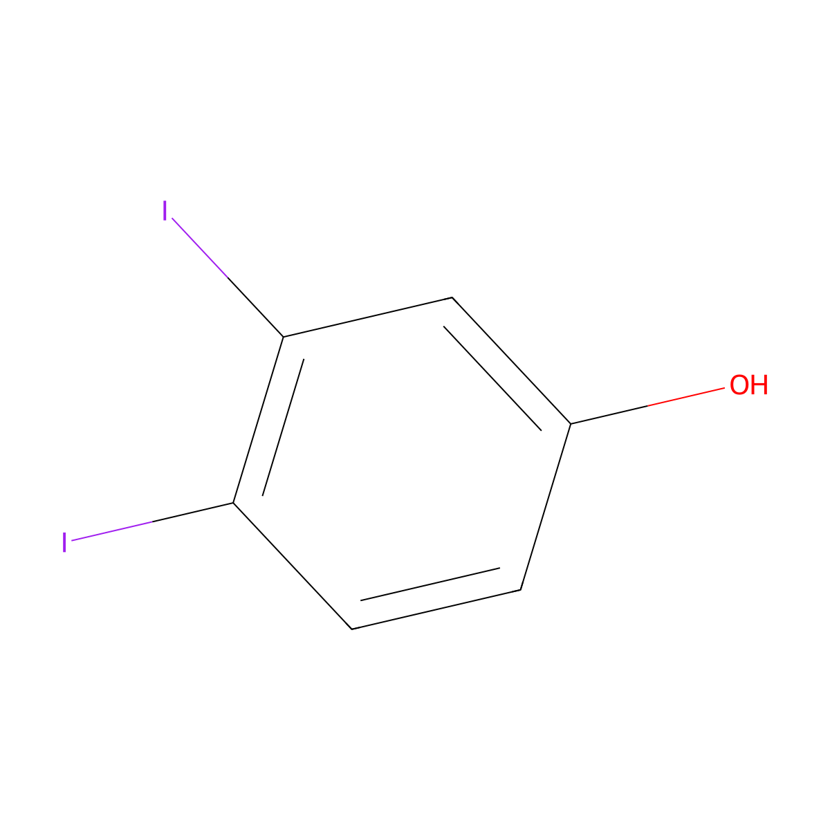 3,4-Diiodophenol molecular structure, CAS 1243476-86-9