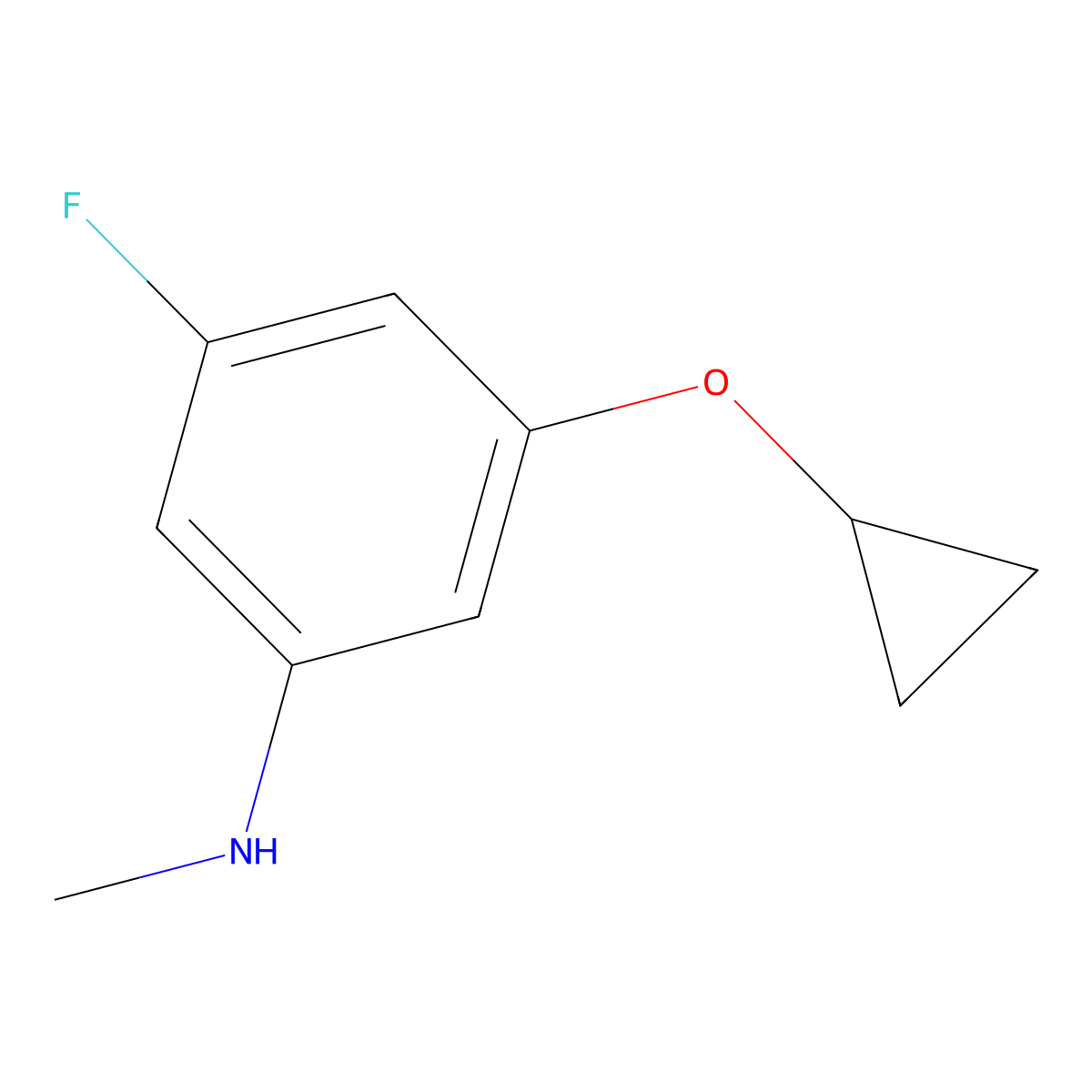 3-Cyclopropoxy-5-fluoro-N-methylaniline molecular structure, CAS 1243481-34-6