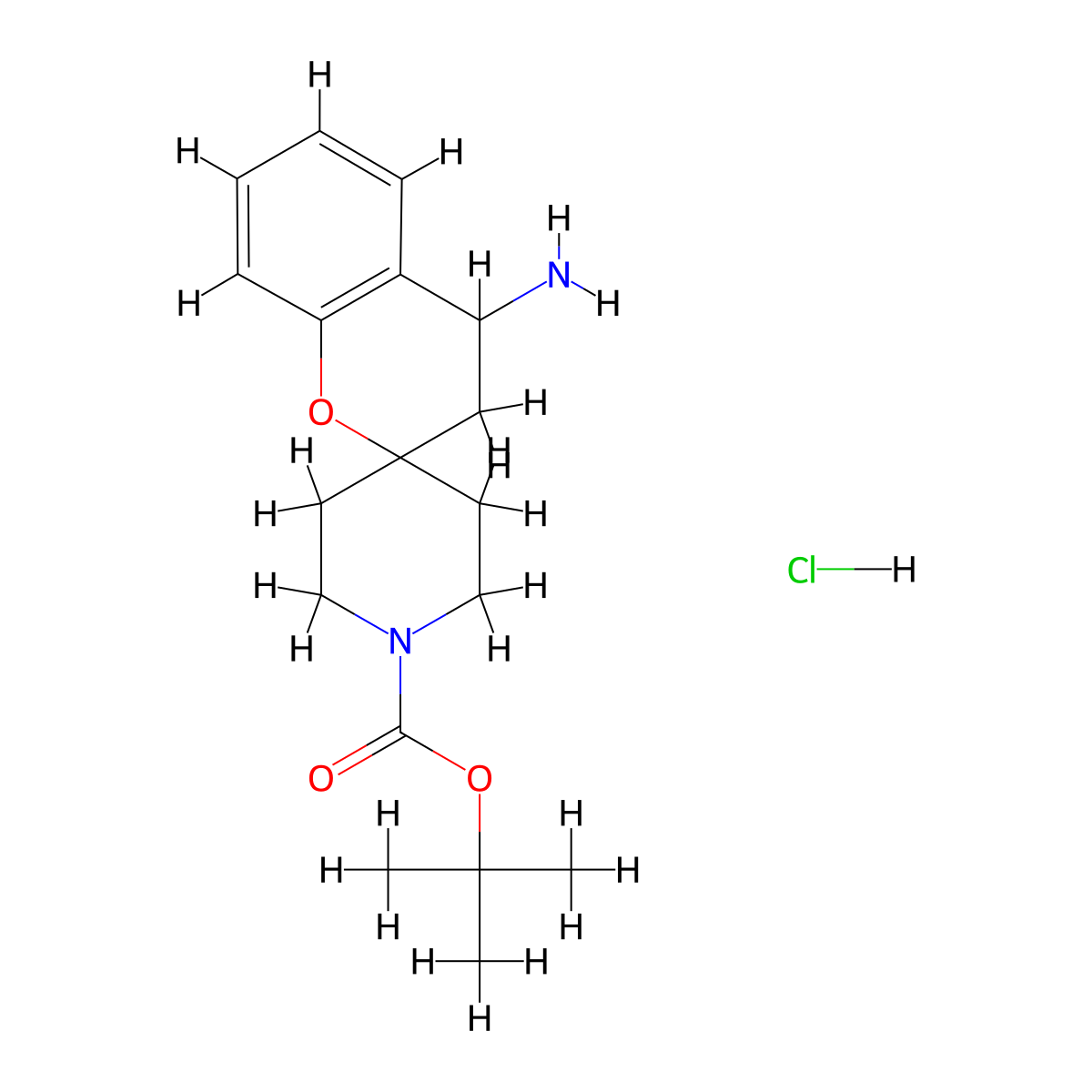 tert-Butyl 4-aminospiro[chroman-2,4'-piperidine]-1'-carboxylate hydrochloride molecular structure, CAS 1243481-60-8