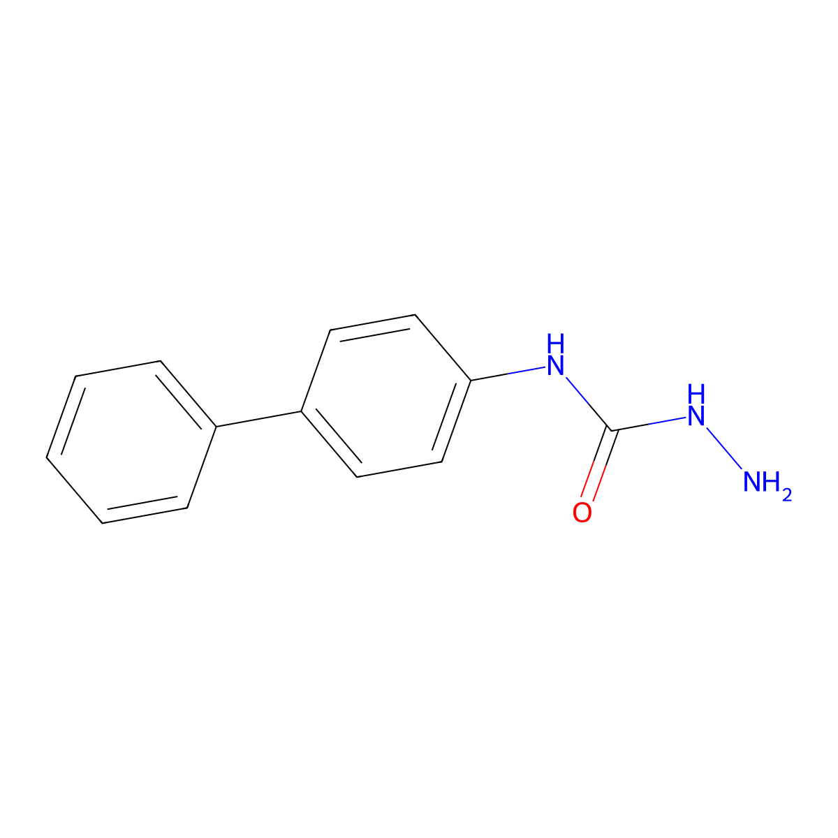 3-Amino-1-(4-phenylphenyl)urea molecular structure, CAS 124351-95-7