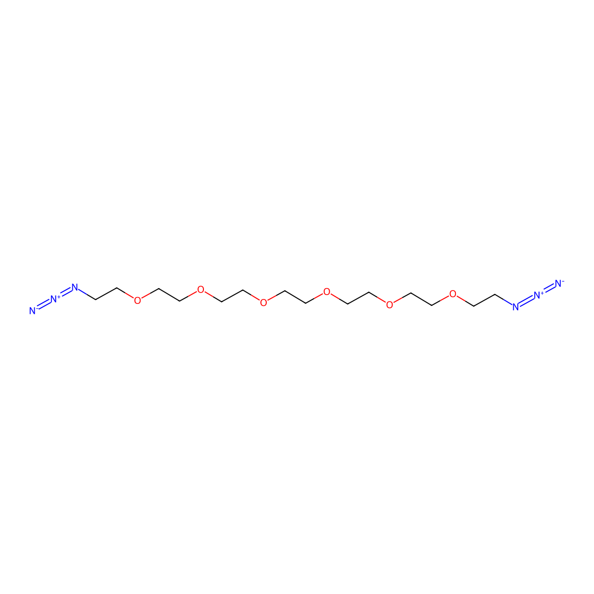 Azido-PEG6-azide molecular structure, CAS 1243536-56-2
