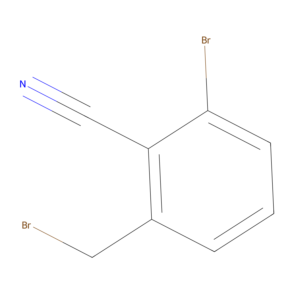 2-Bromo-6-(bromomethyl)benzonitrile molecular structure, CAS 1243536-87-9