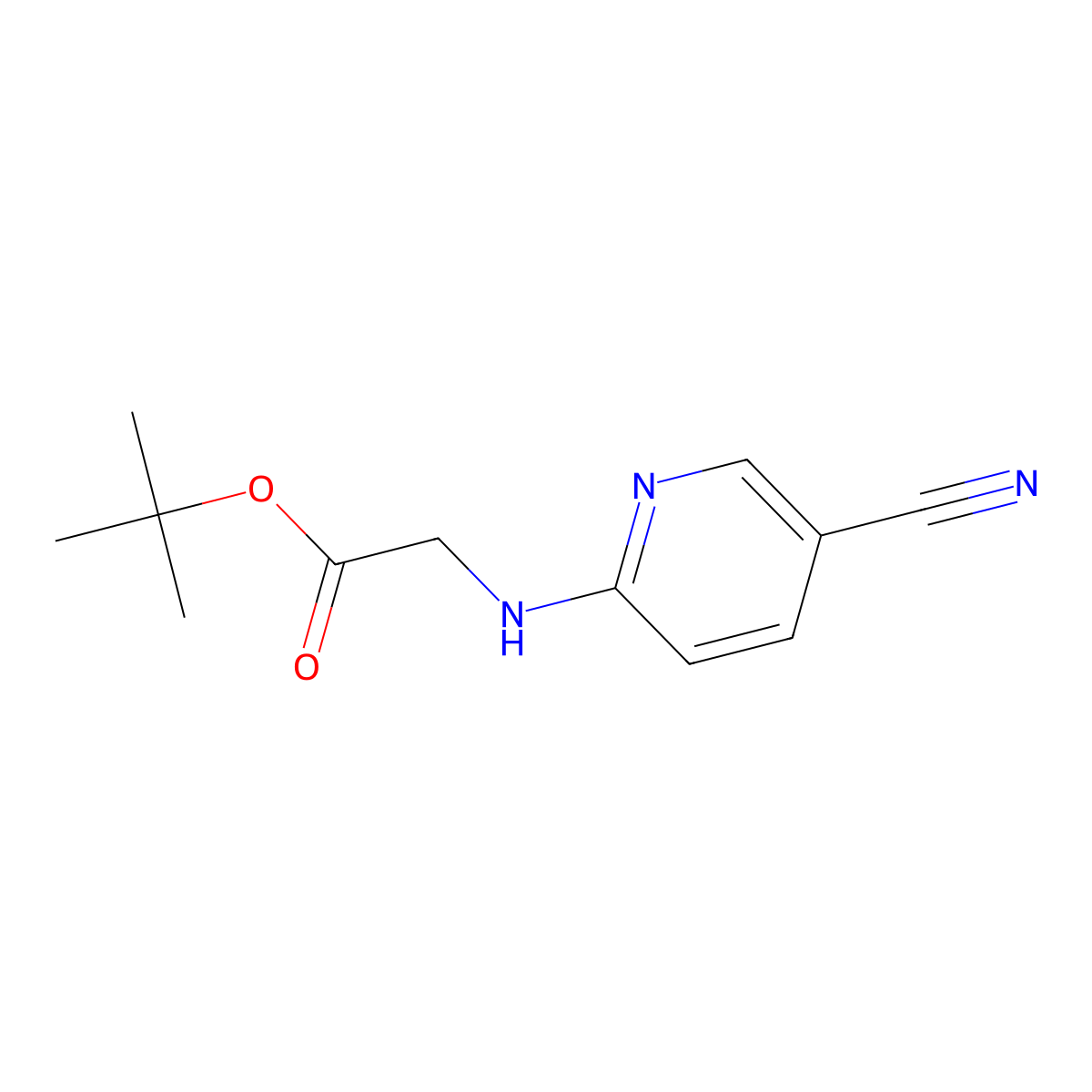 Tert-butyl 2-[(5-cyanopyridin-2-yl)amino]acetate molecular structure, CAS 1243559-34-3