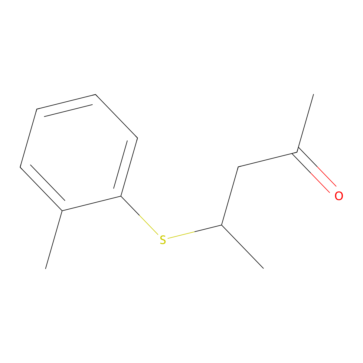 4-(O-tolylthio)pentan-2-one molecular structure, CAS 1243579-00-1