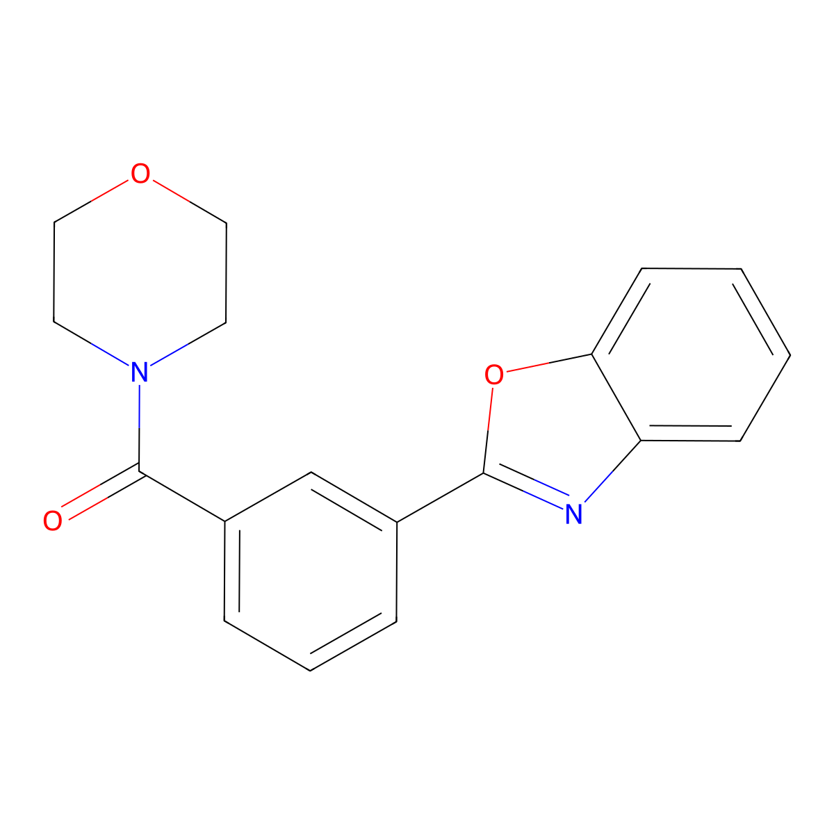 2-[3-(Morpholine-4-carbonyl)phenyl]-1,3-benzoxazole molecular structure, CAS 1243588-38-6