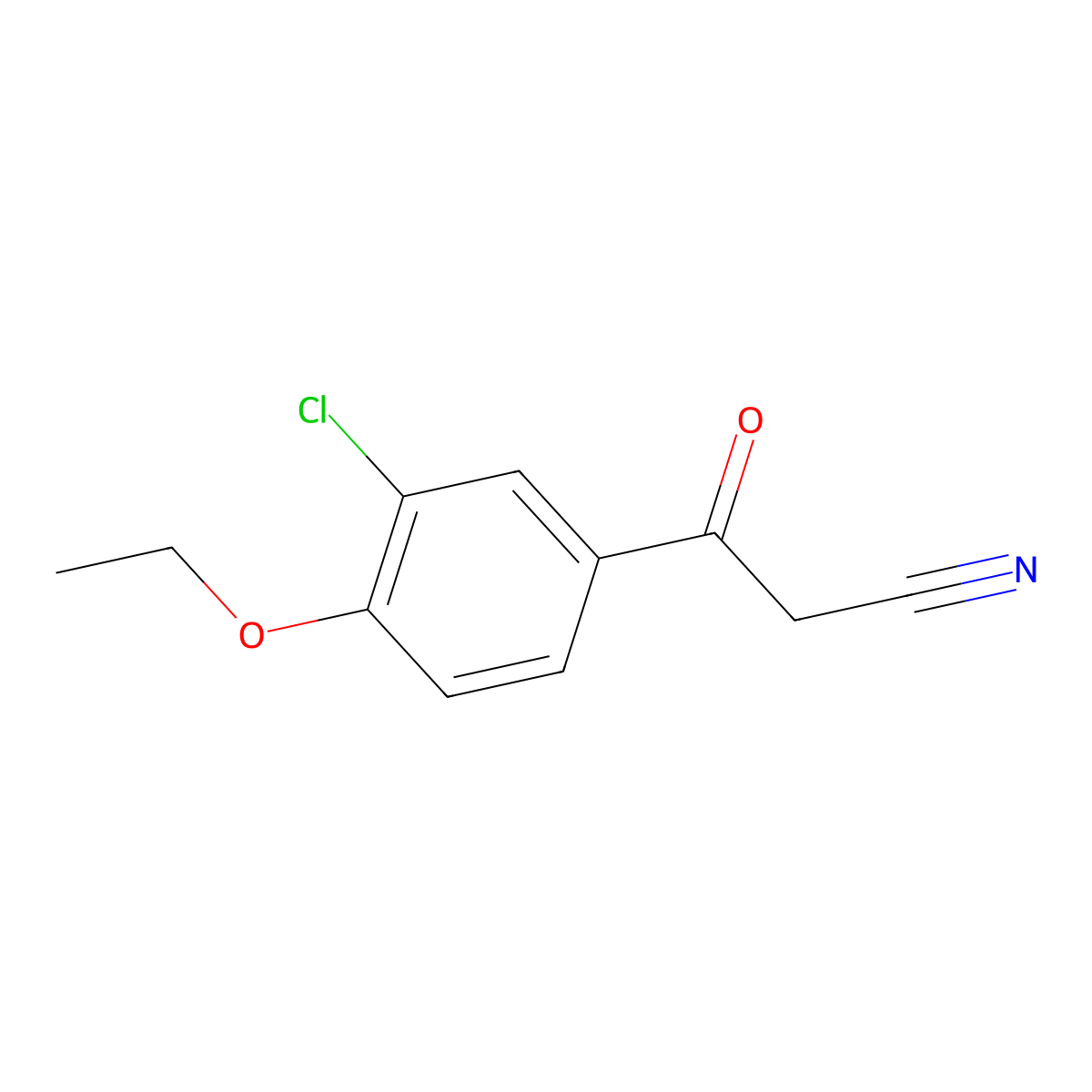 3-(3-Chloro-4-ethoxyphenyl)-3-oxopropanenitrile molecular structure, CAS 1243604-43-4