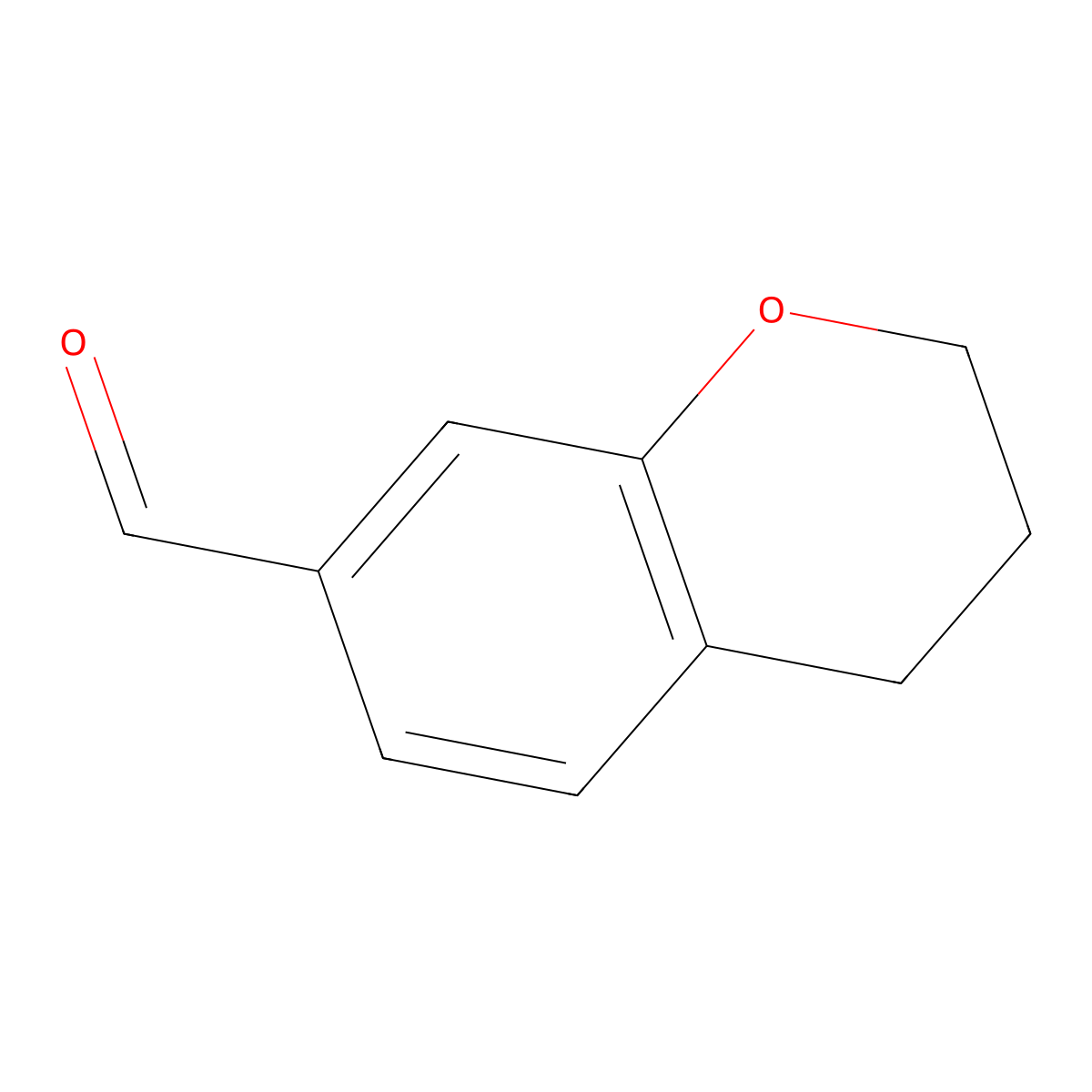 3,4-dihydro-2H-1-benzopyran-7-carbaldehyde molecular structure, CAS 124362-47-6