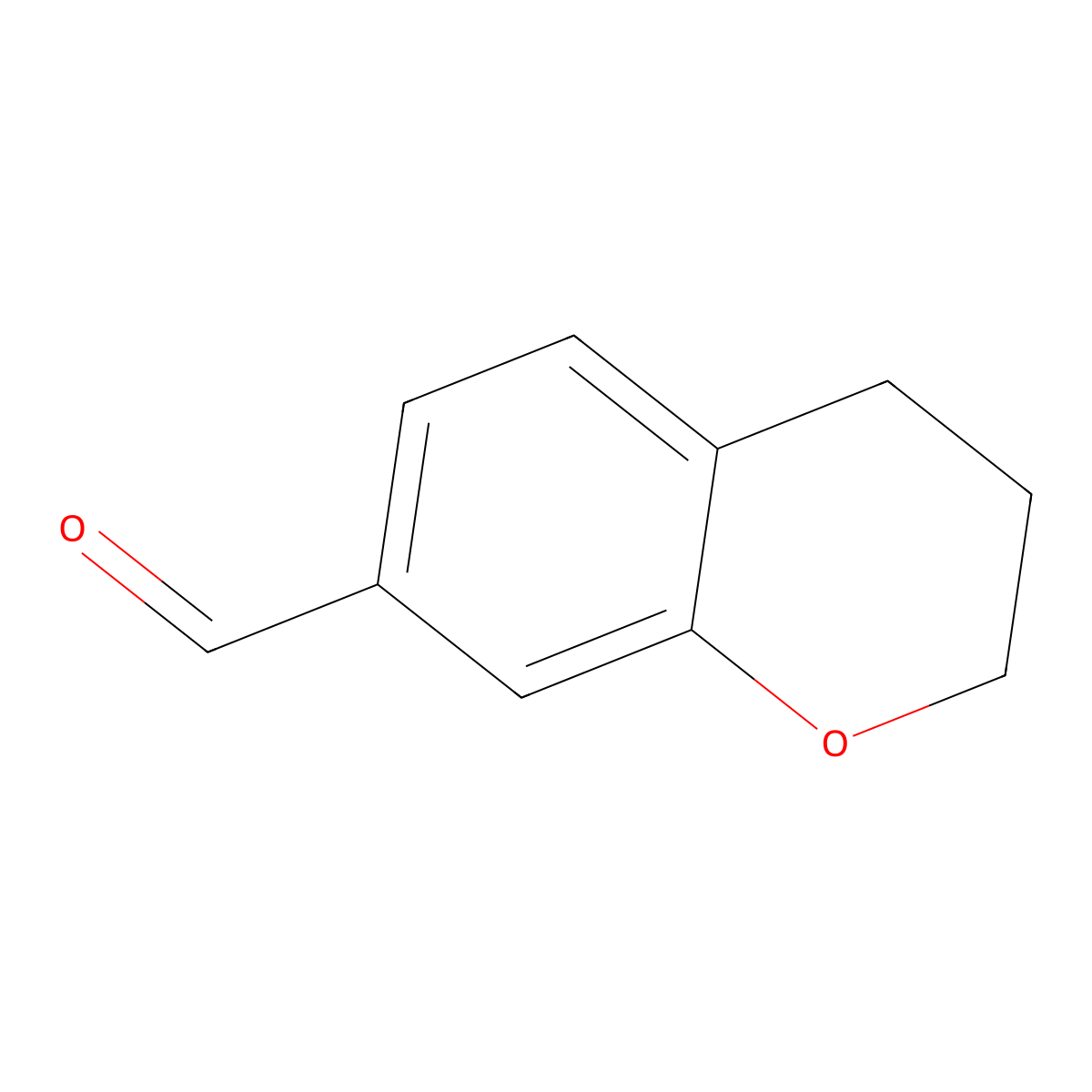 3,4-dihydro-2H-1-benzopyran-7-carbaldehyde molecular structure, CAS 124362-47-6