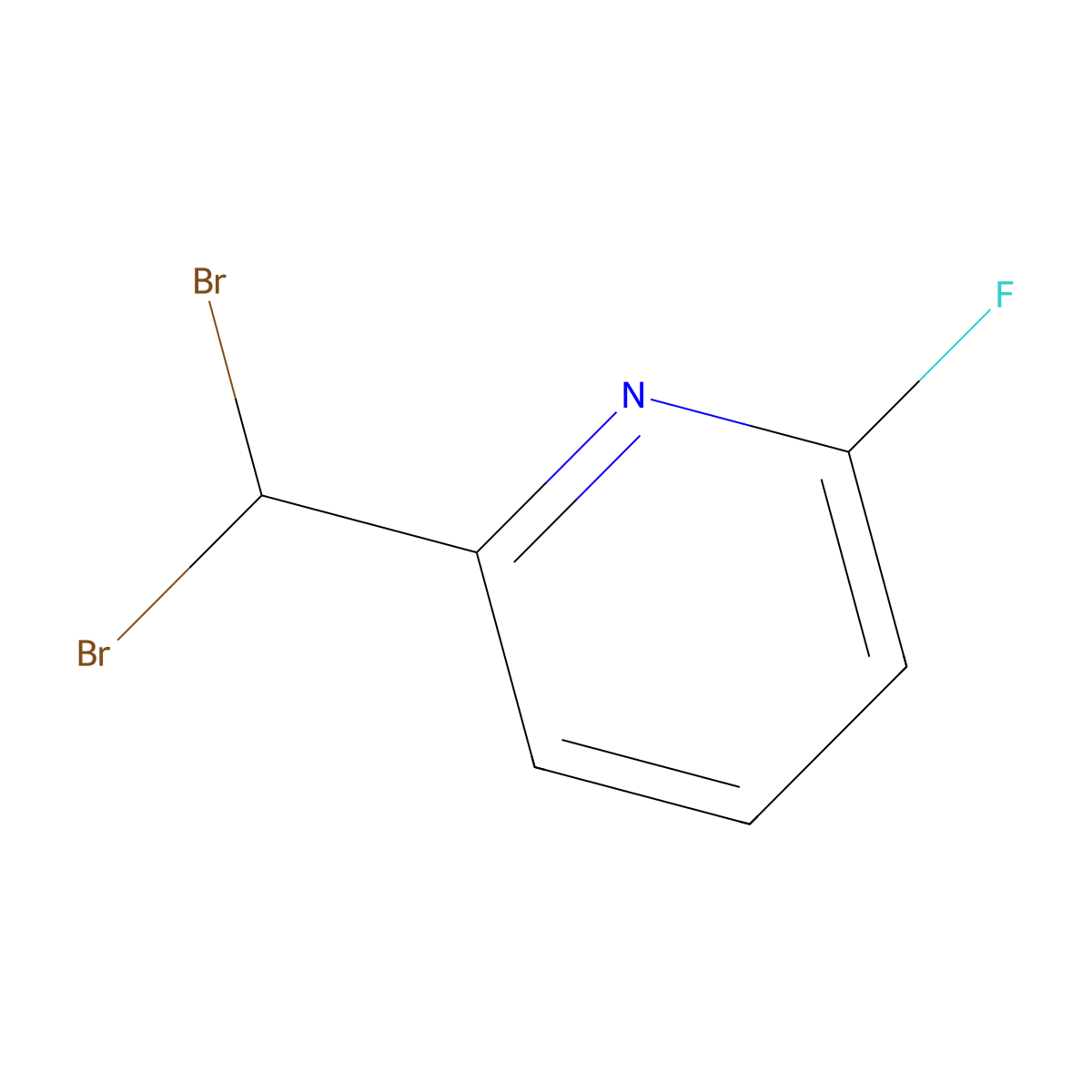 2-(Dibromomethyl)-6-fluoropyridine molecular structure, CAS 1243694-61-2